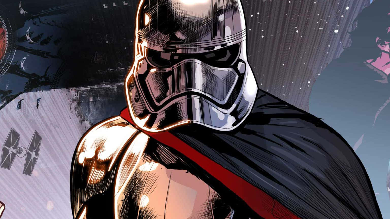 Captain Phasma Standing Tall in Star Wars: The Force Awakens Wallpaper