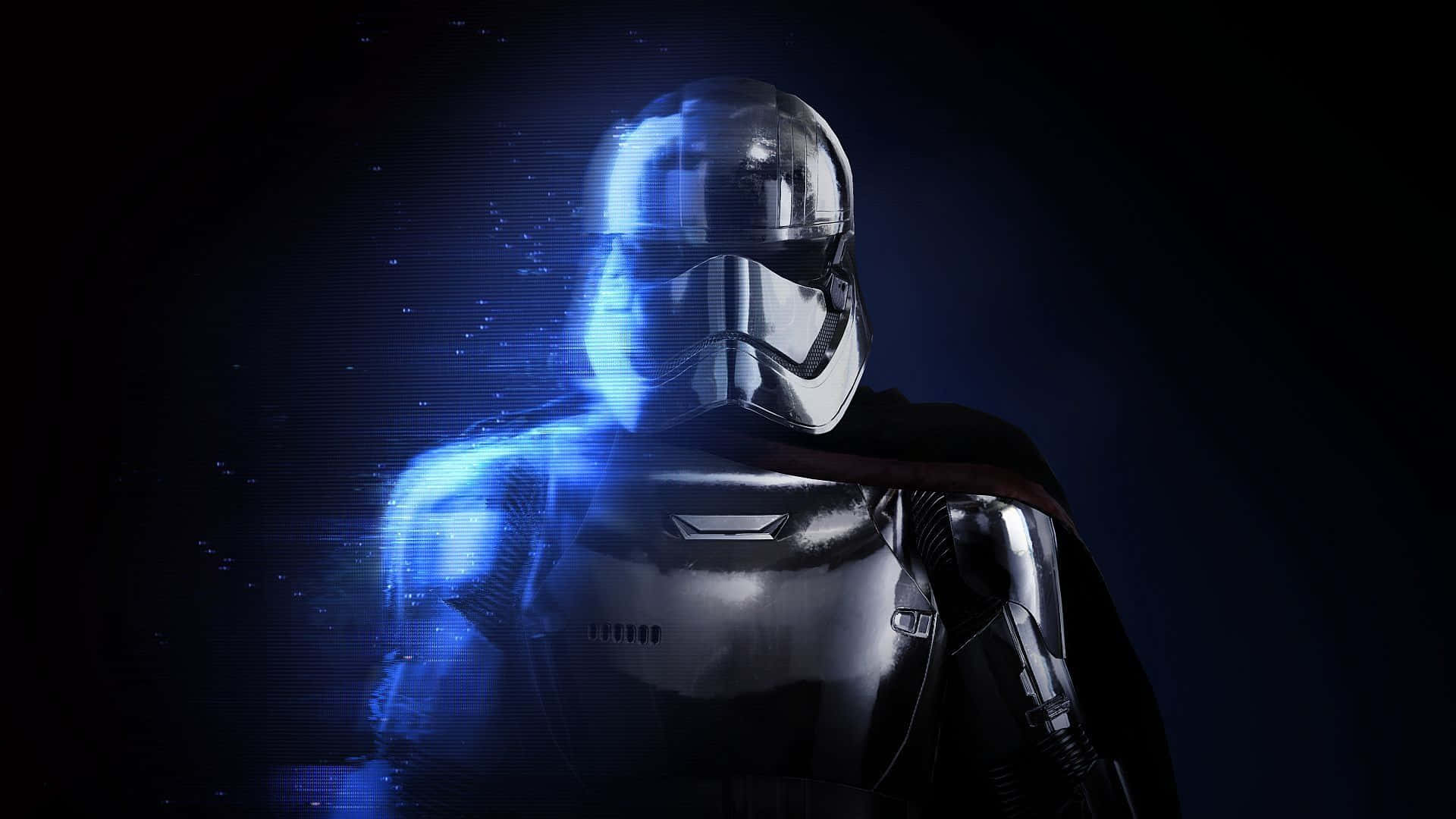 Captain Phasma Standing Tall in Battle Wallpaper