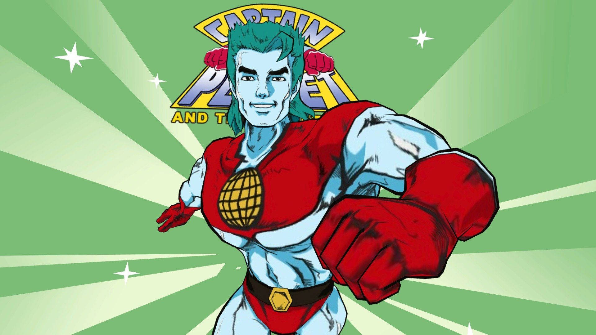 Captain Planet Green Painting