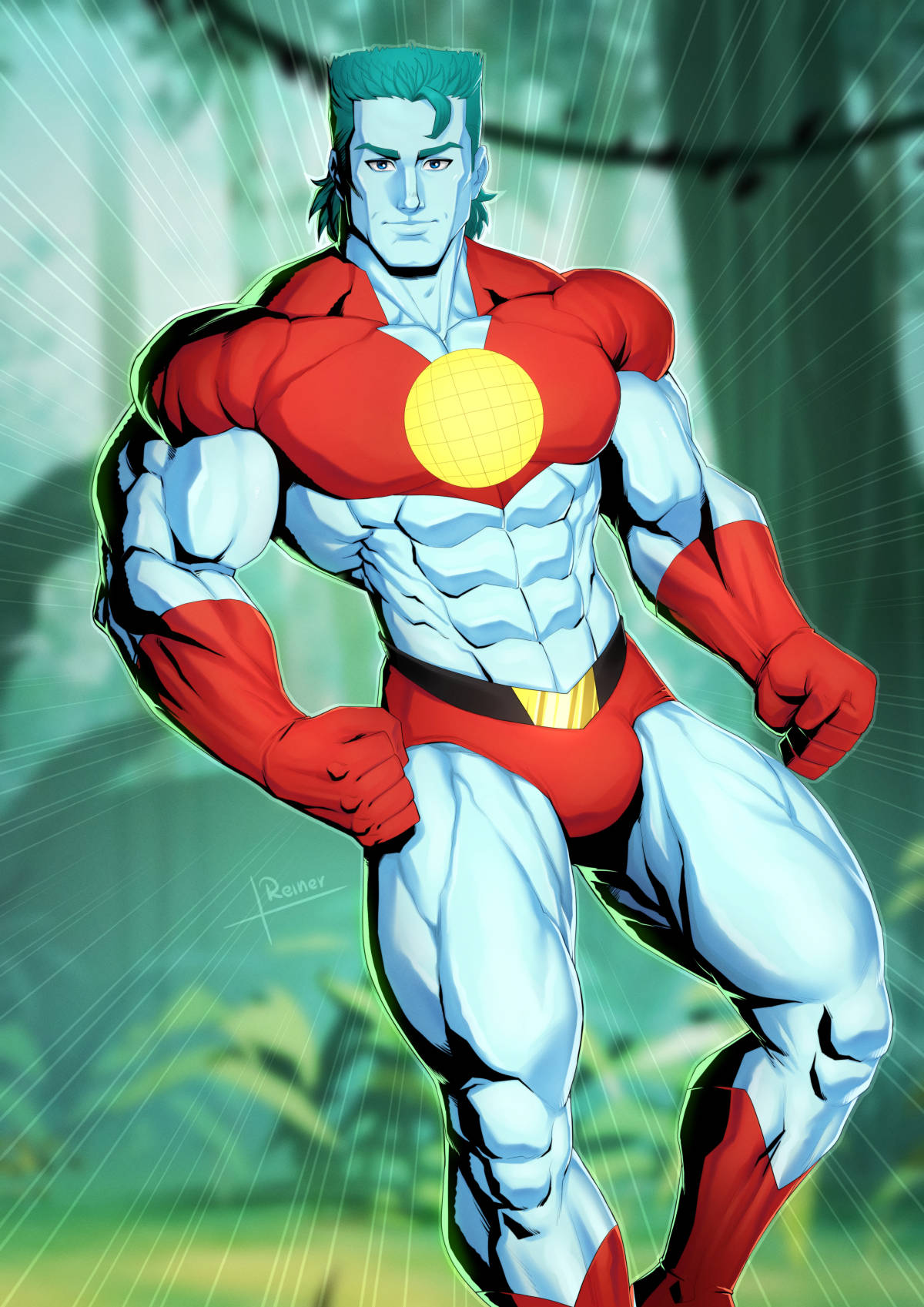Captain Planet In The Forest Background