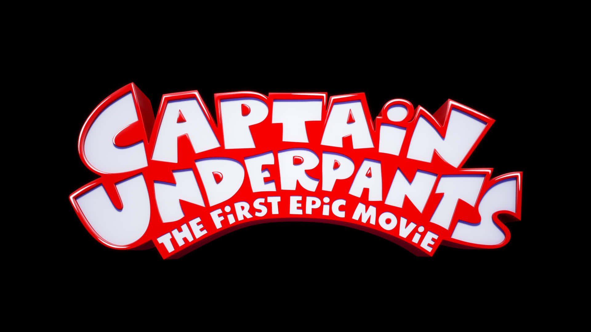 Captain Underpants: The First Epic Movie Logo On Black Wallpaper