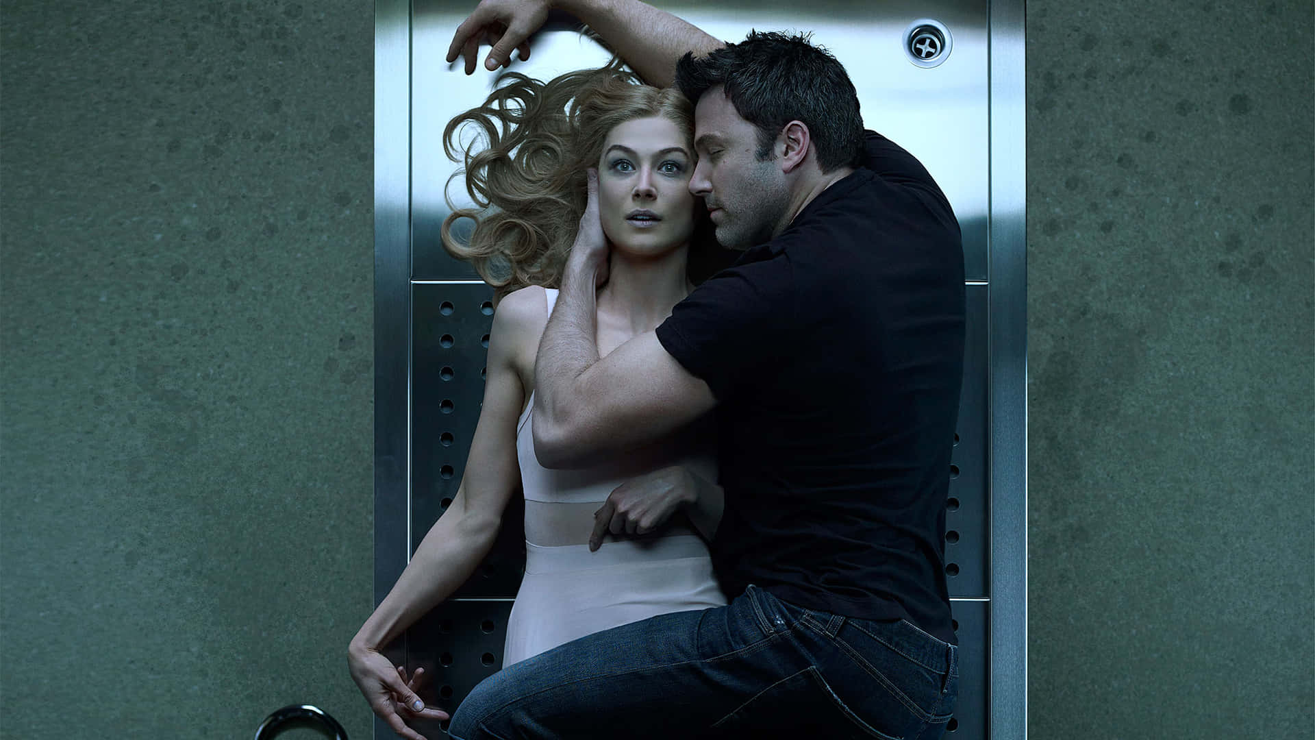 Caption: A Close-up Shot Of "gone Girl" Film Involving Key Characters Amy And Nick. Wallpaper
