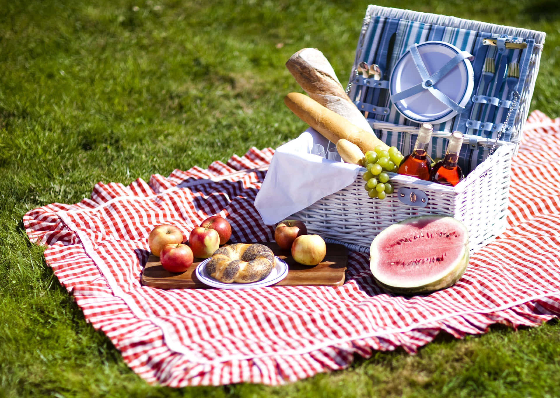 Caption: A Leisurely Afternoon Picnic By The River