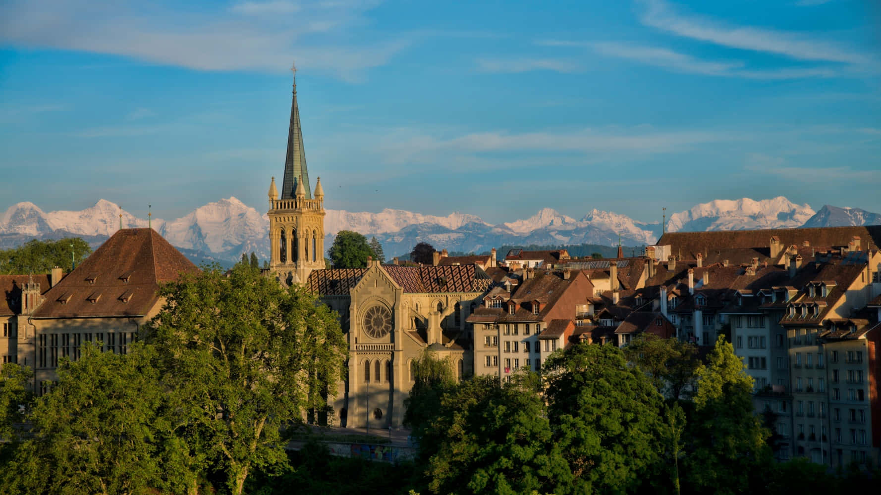 Caption: A Picturesque View Of The Cityscape Of Bern, Switzerland. Wallpaper