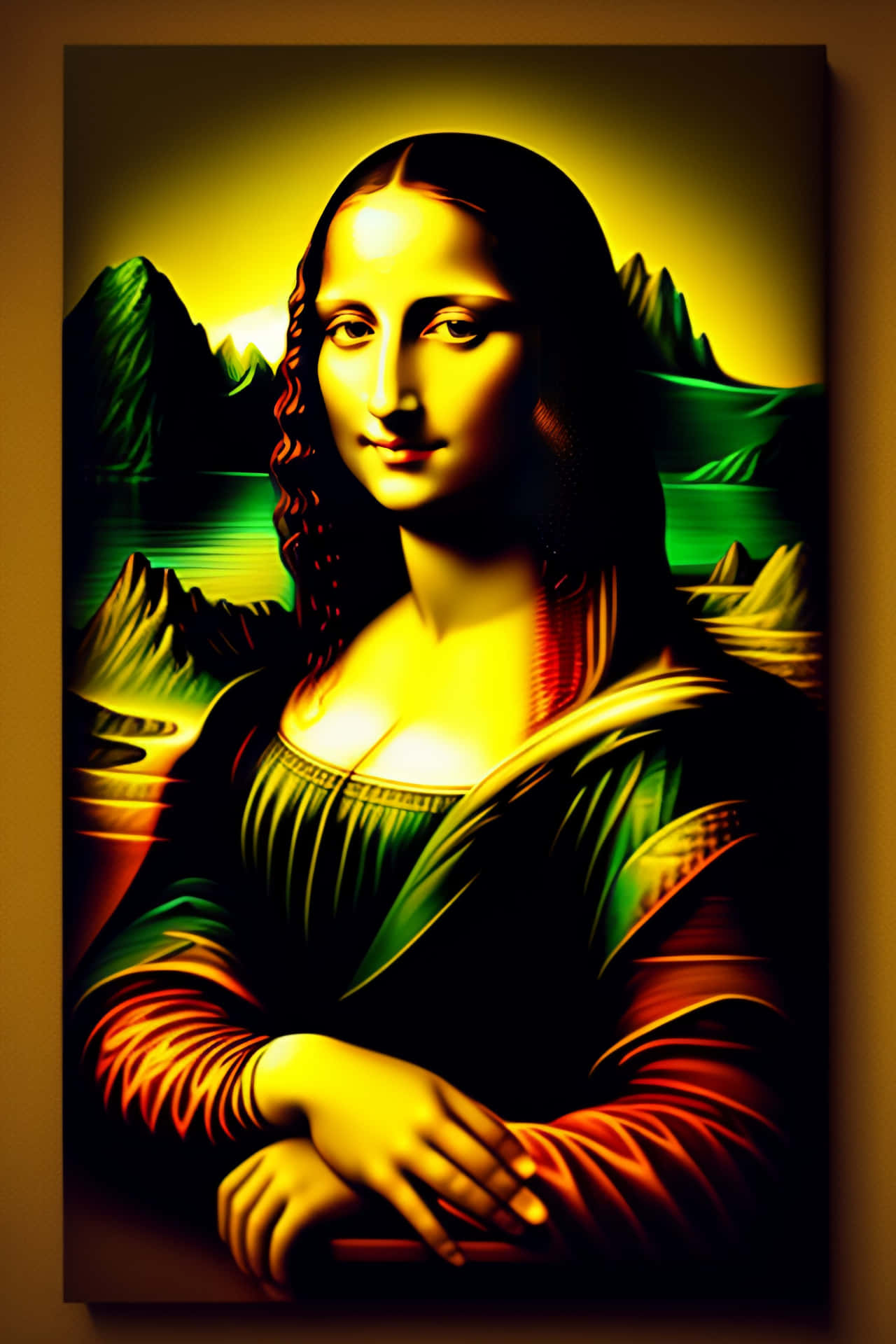 Caption: A Unique Perspective Of Mona Lisa's Alluring Beauty