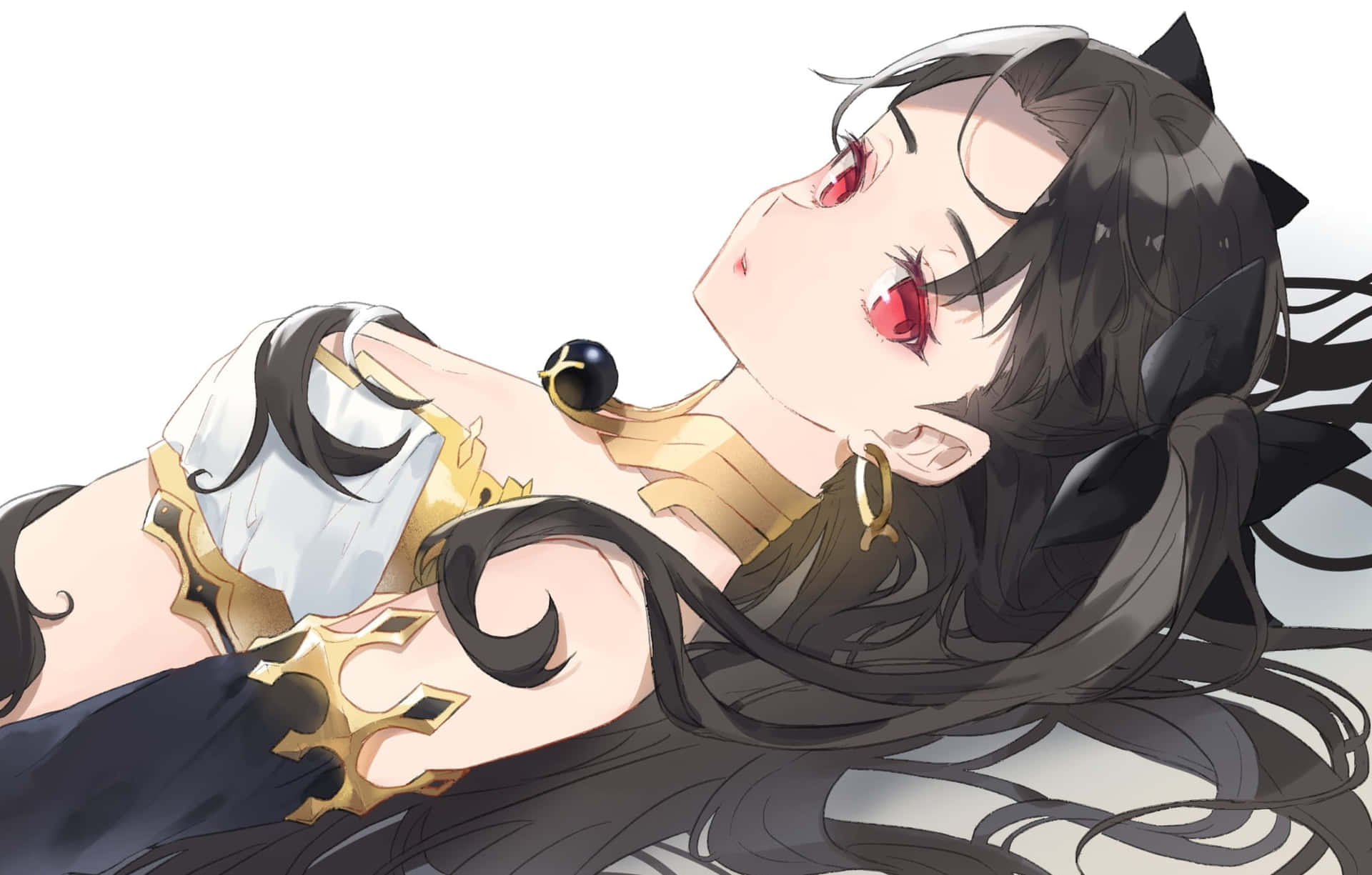 Caption: Alluring Ishtar From Fate Grand Order Ready For Battle Wallpaper