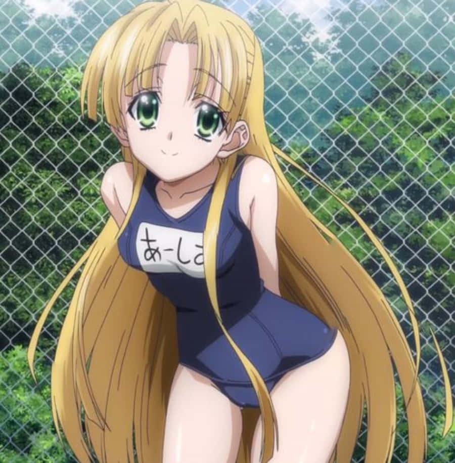 Bijschrift: Anime Personage Asia Argento - Highschool Dxd Achtergrond