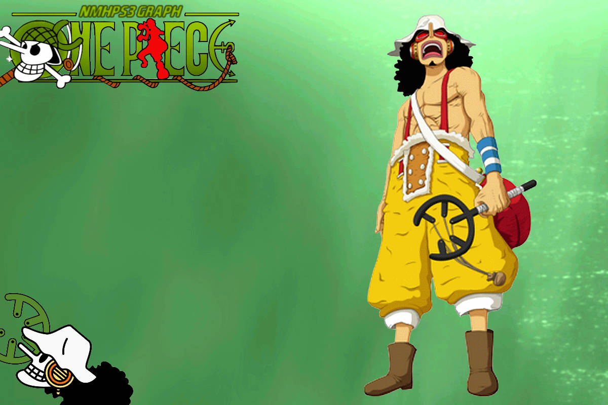 Caption: Brave Marksman Usopp Ready For Action In One Piece Universe Wallpaper