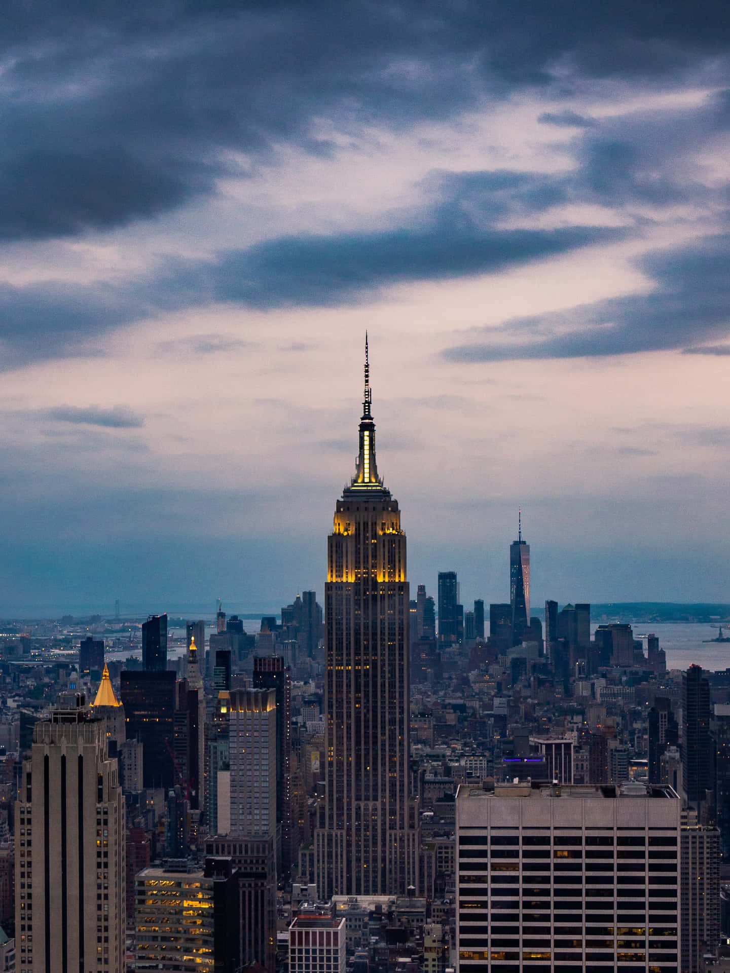 Caption: "breathtaking Sunset Behind The Empire State Building"