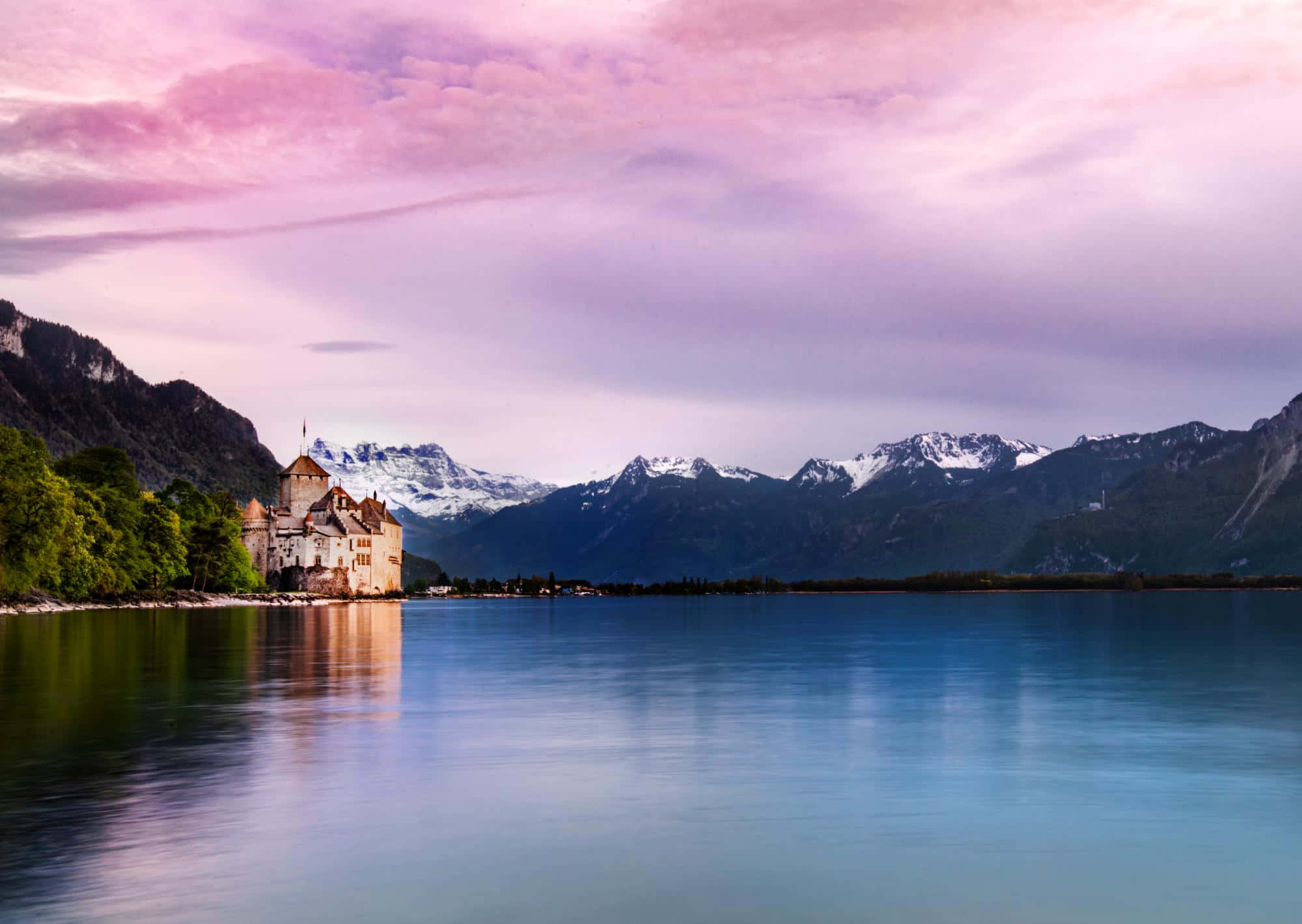 Caption: Breathtaking View Of Montreux Coastline Wallpaper