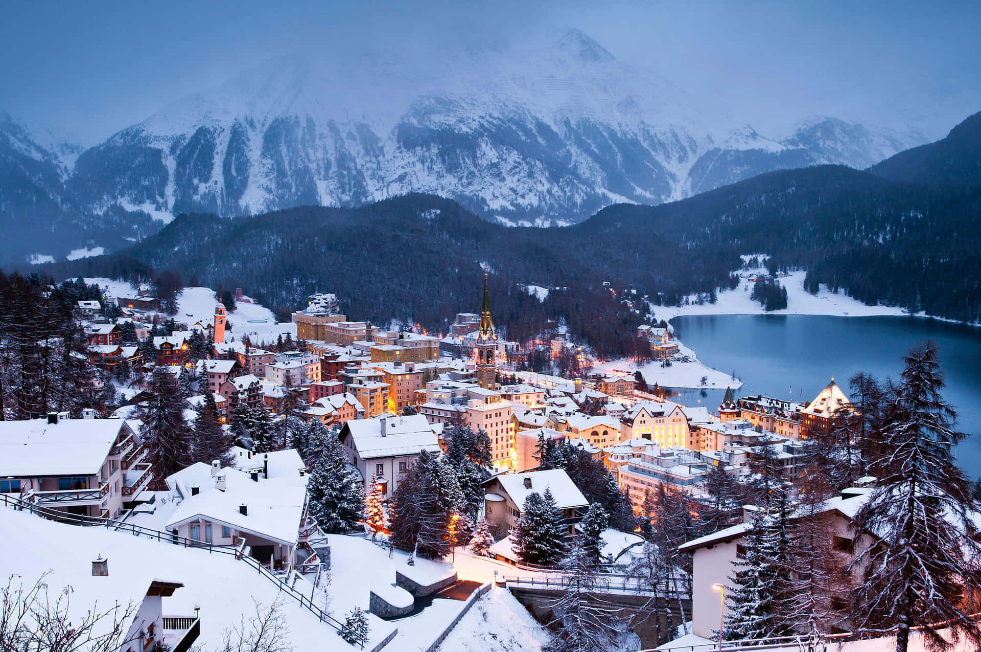 Caption: Captivating Landscape Of Swiss Alps