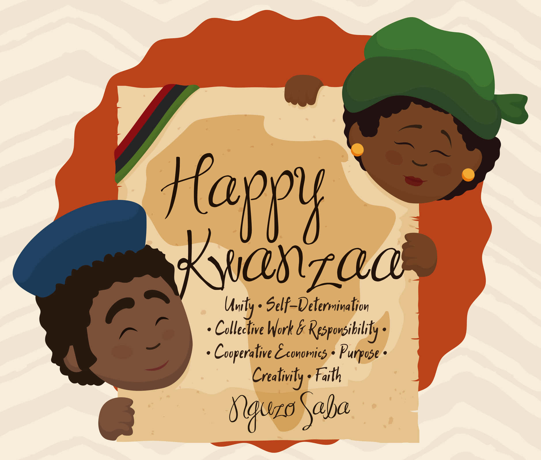 Bijschrift: Kwanzaa Vieren - Een Festival Van Culturele Erfgoed En Eenheid Achtergrond