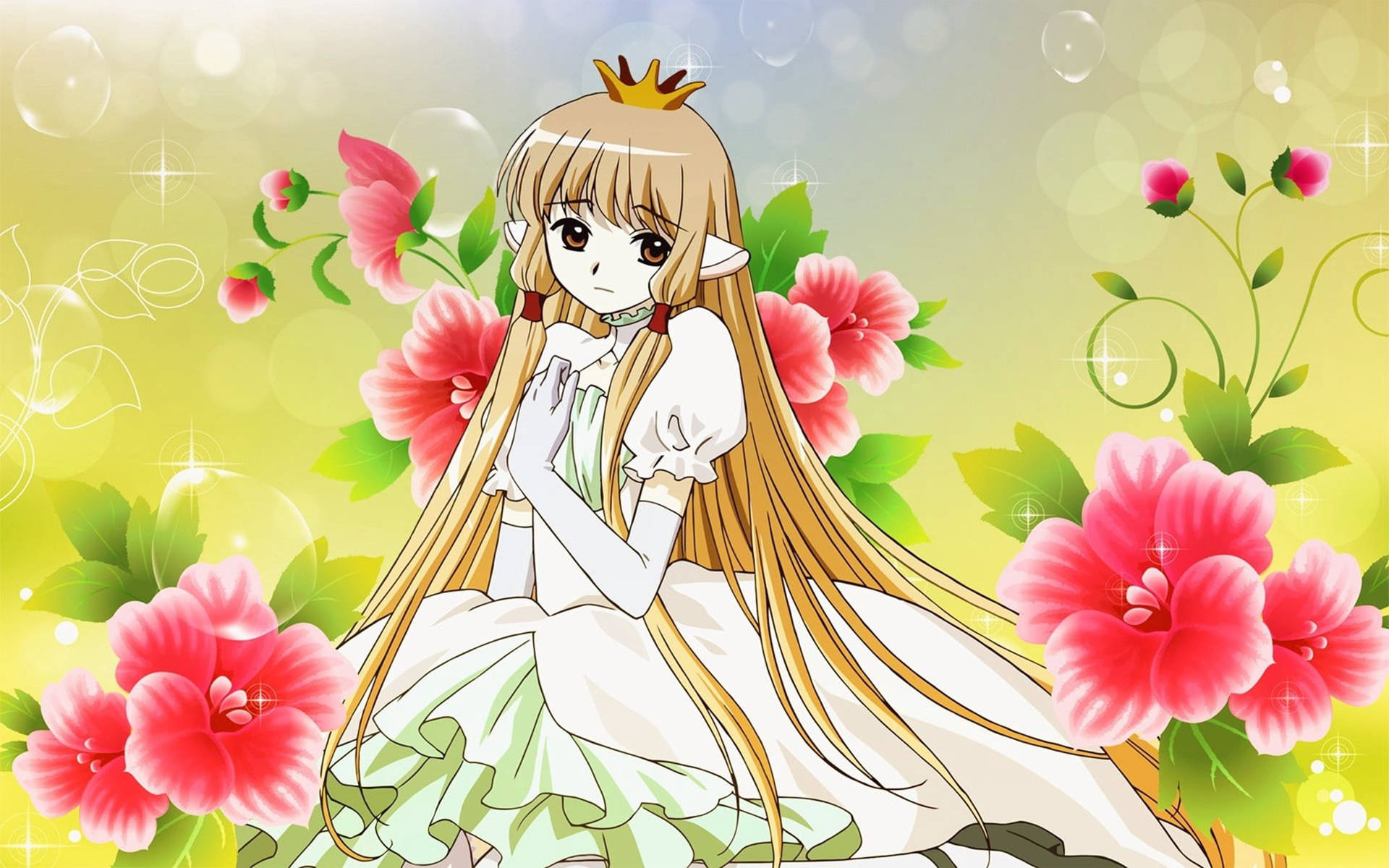 Caption: Chi, The Lovable Persocom, In Chobits Anime Series Wallpaper