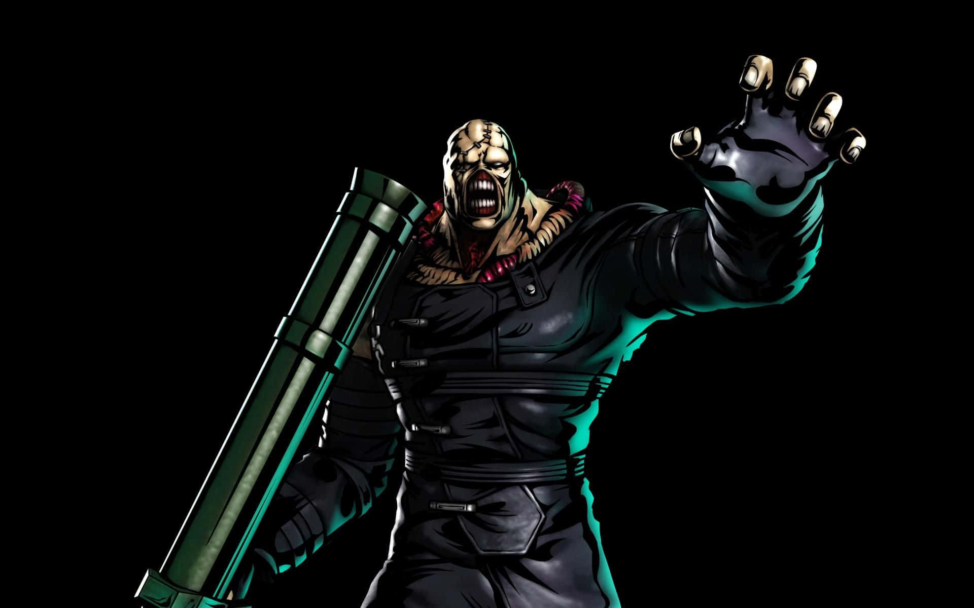 Caption: Chilling Portrait Of Nemesis From Resident Evil 3 Wallpaper