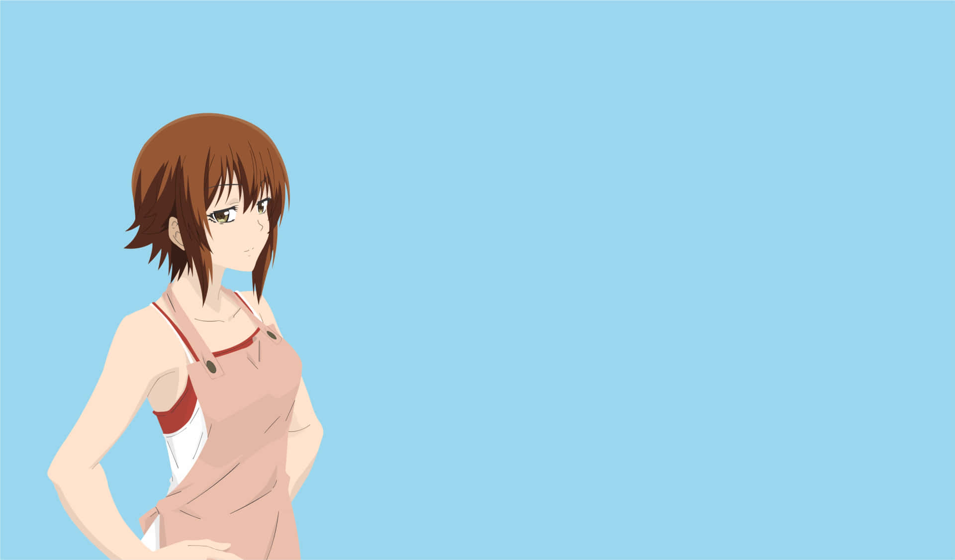 Caption: Chisa Kotegawa Pensive Portrait Wallpaper