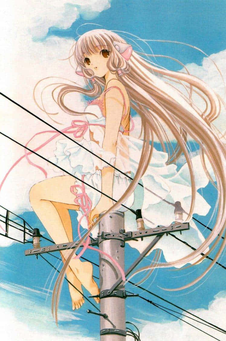 Caption: Chobits Chii - The Iconic Anime Character Wallpaper