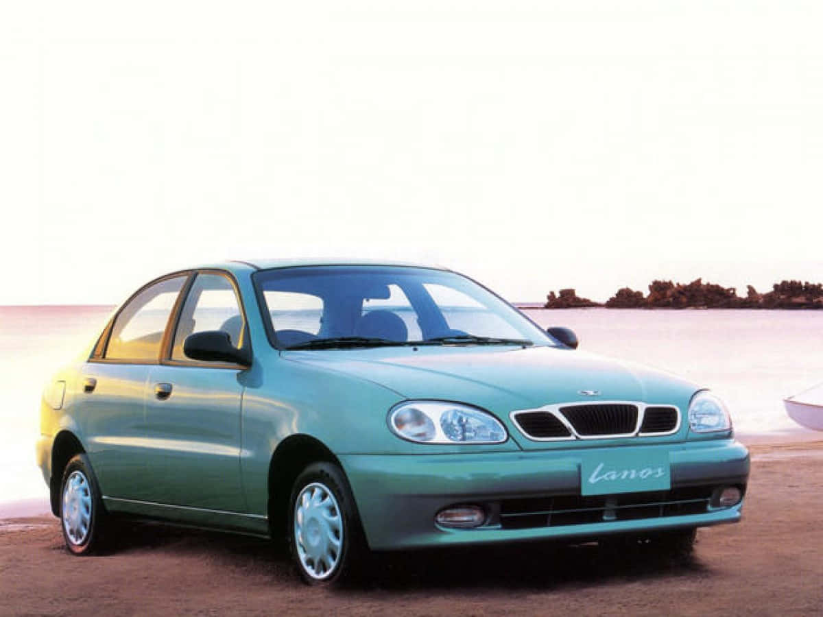 Caption: Classic Daewoo Lanos In Perfect Condition Wallpaper