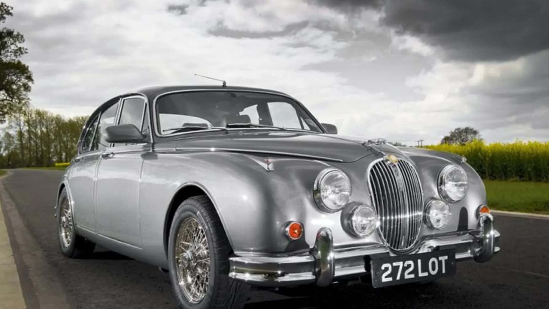 Caption: Classic Elegance: A Stunningly Majestic Jaguar Mark 2 Wallpaper