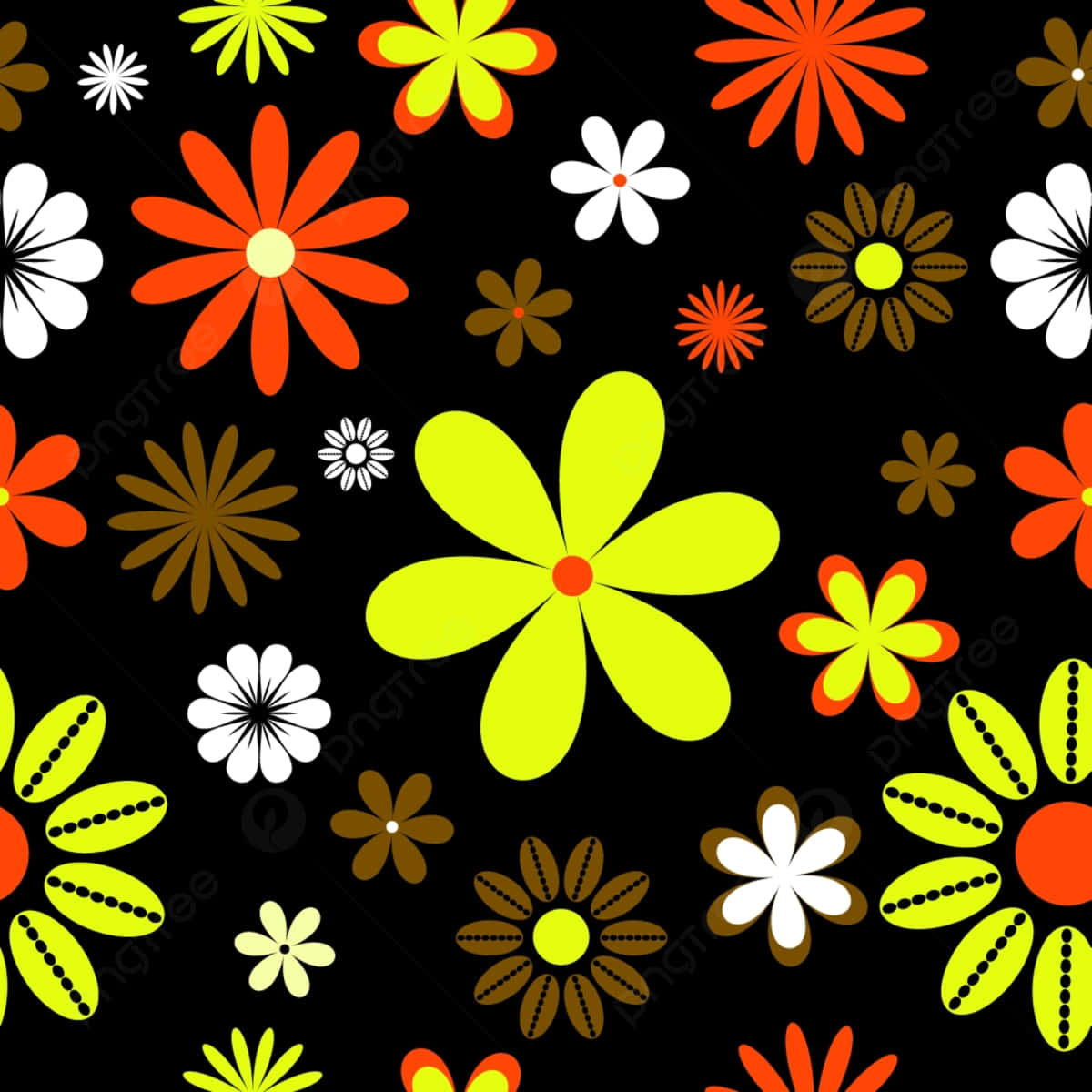 Caption: Classic Retro Floral Arrangement Design Wallpaper