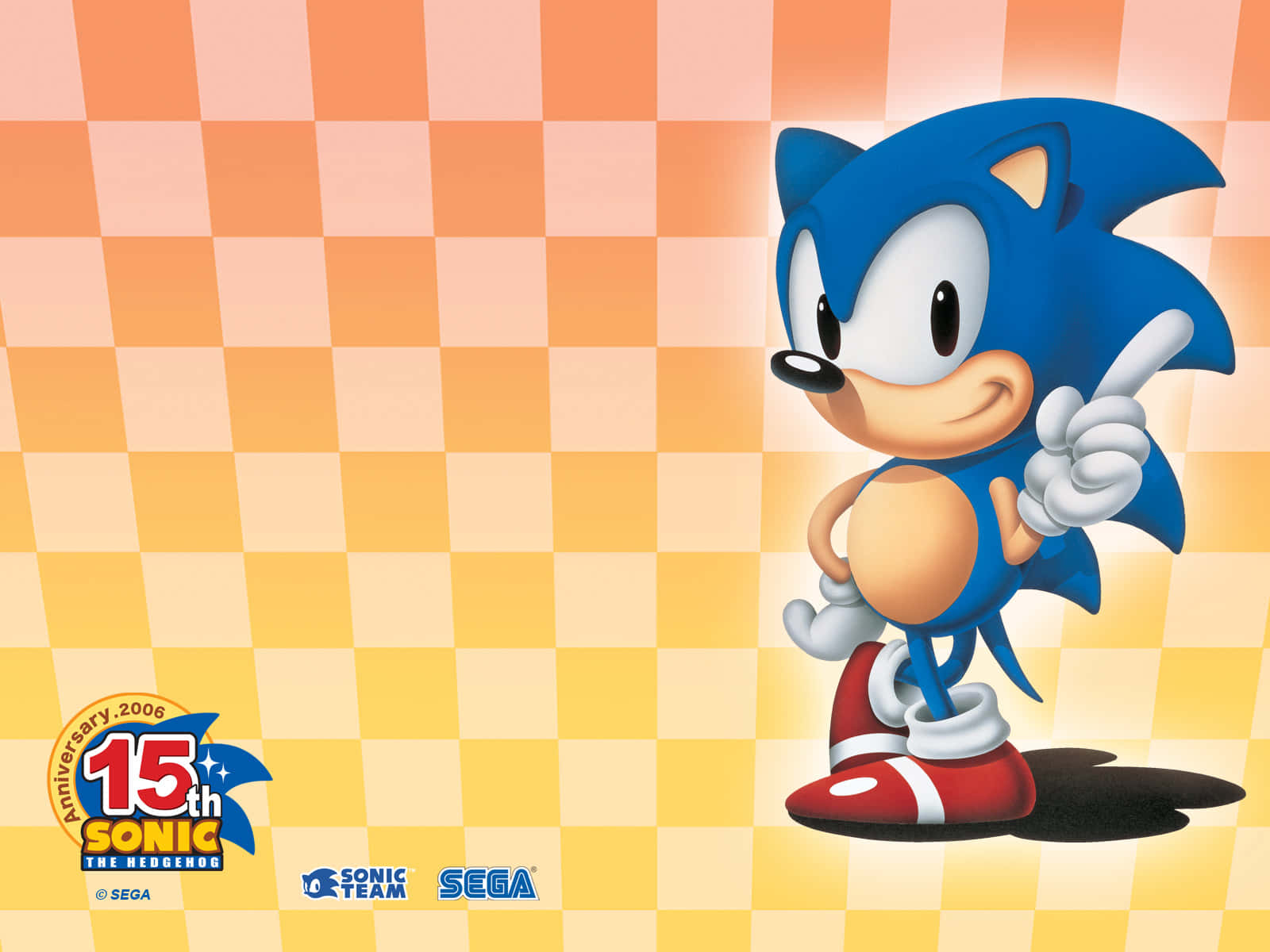 Caption: Classic Sonic In High Speed Action Wallpaper
