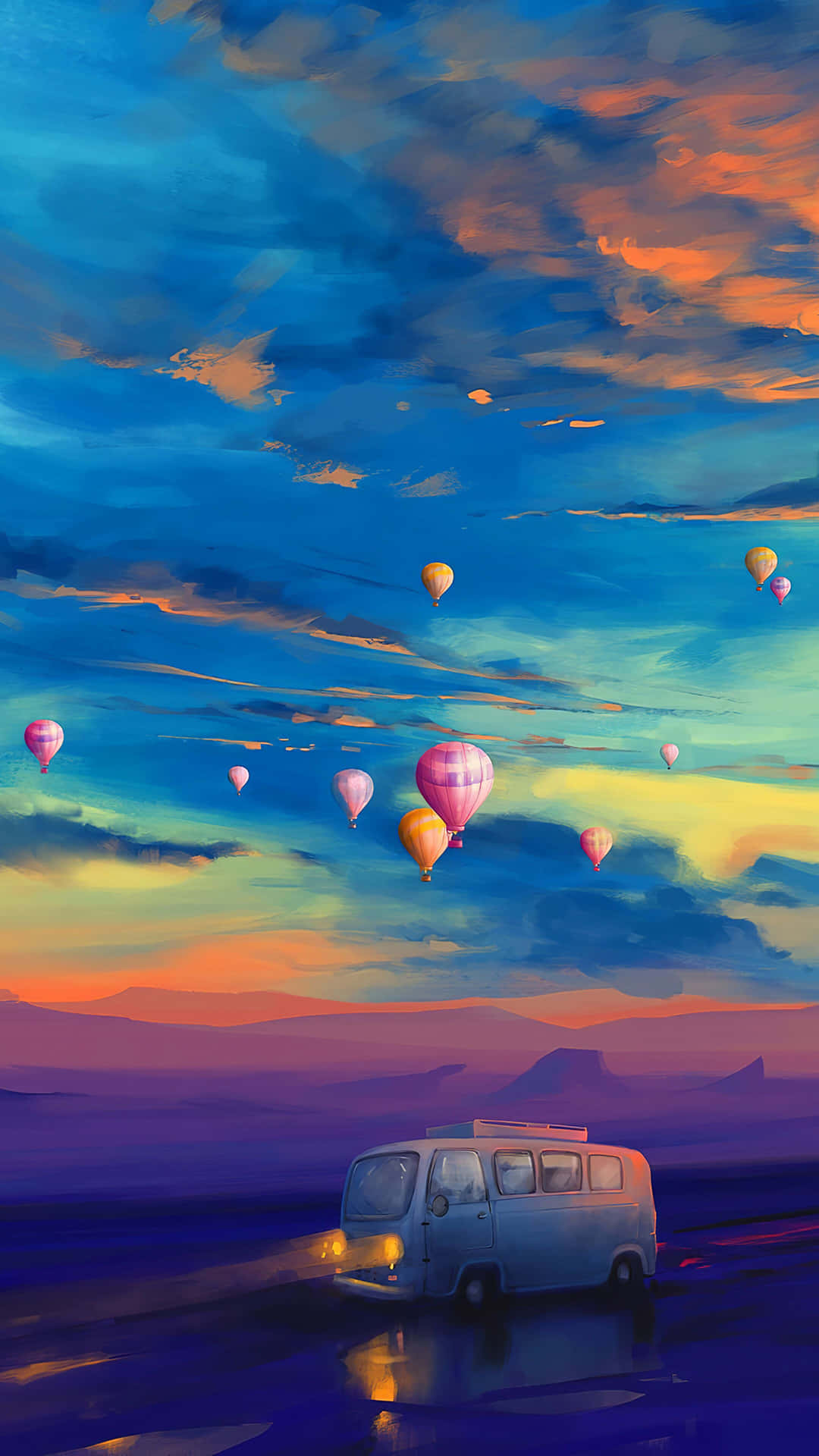 Caption: Colorful Journey Above - Hot Air Balloons In The Sky