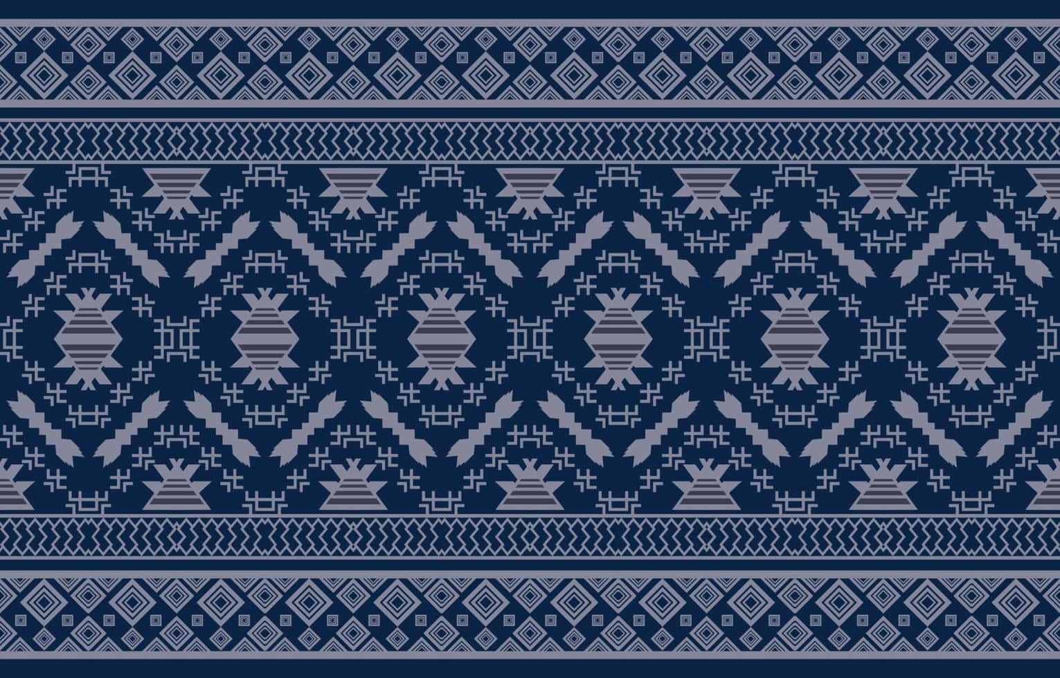 Caption: Conventional Blue Pattern Design Wallpaper