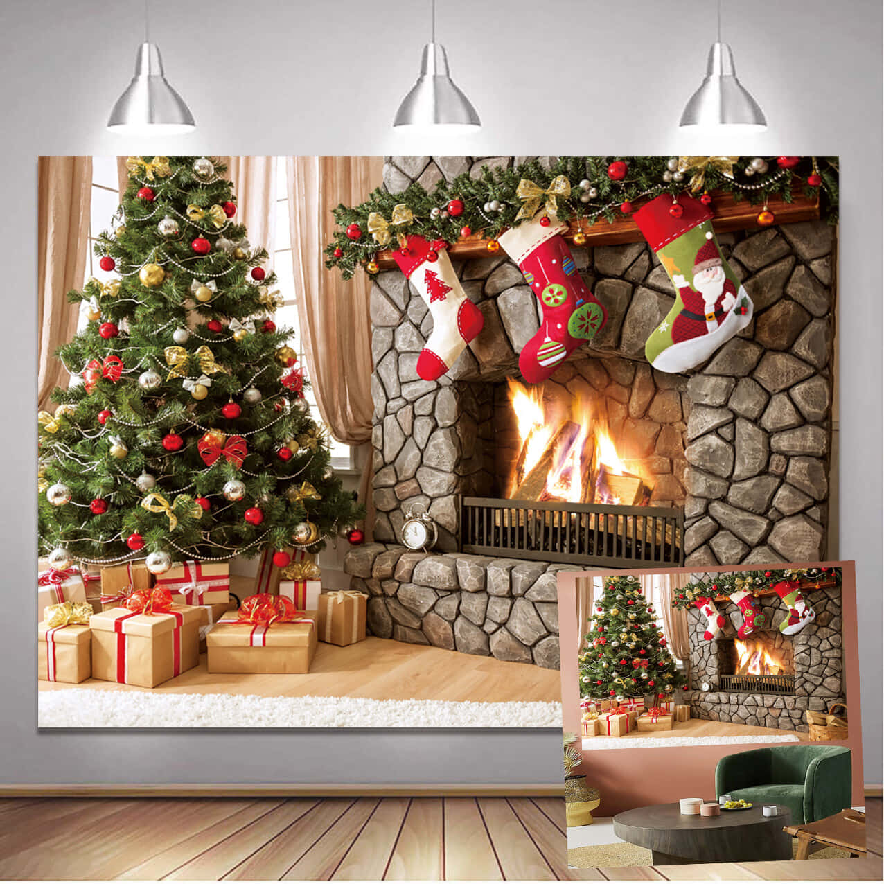 Caption: Cozy Winter Fantasy With Crackling Fireplace