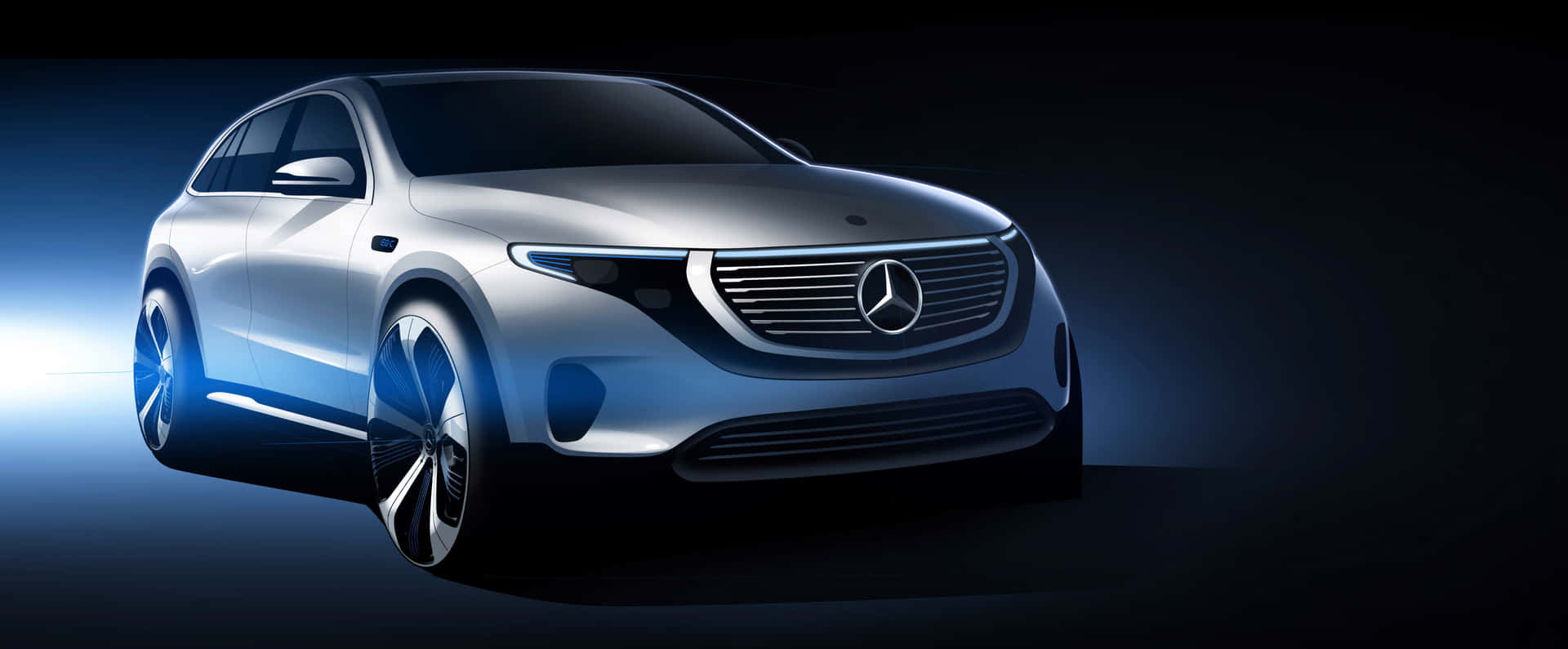 Caption: Cutting-edge Luxury - The Mercedes Benz Eqc Wallpaper