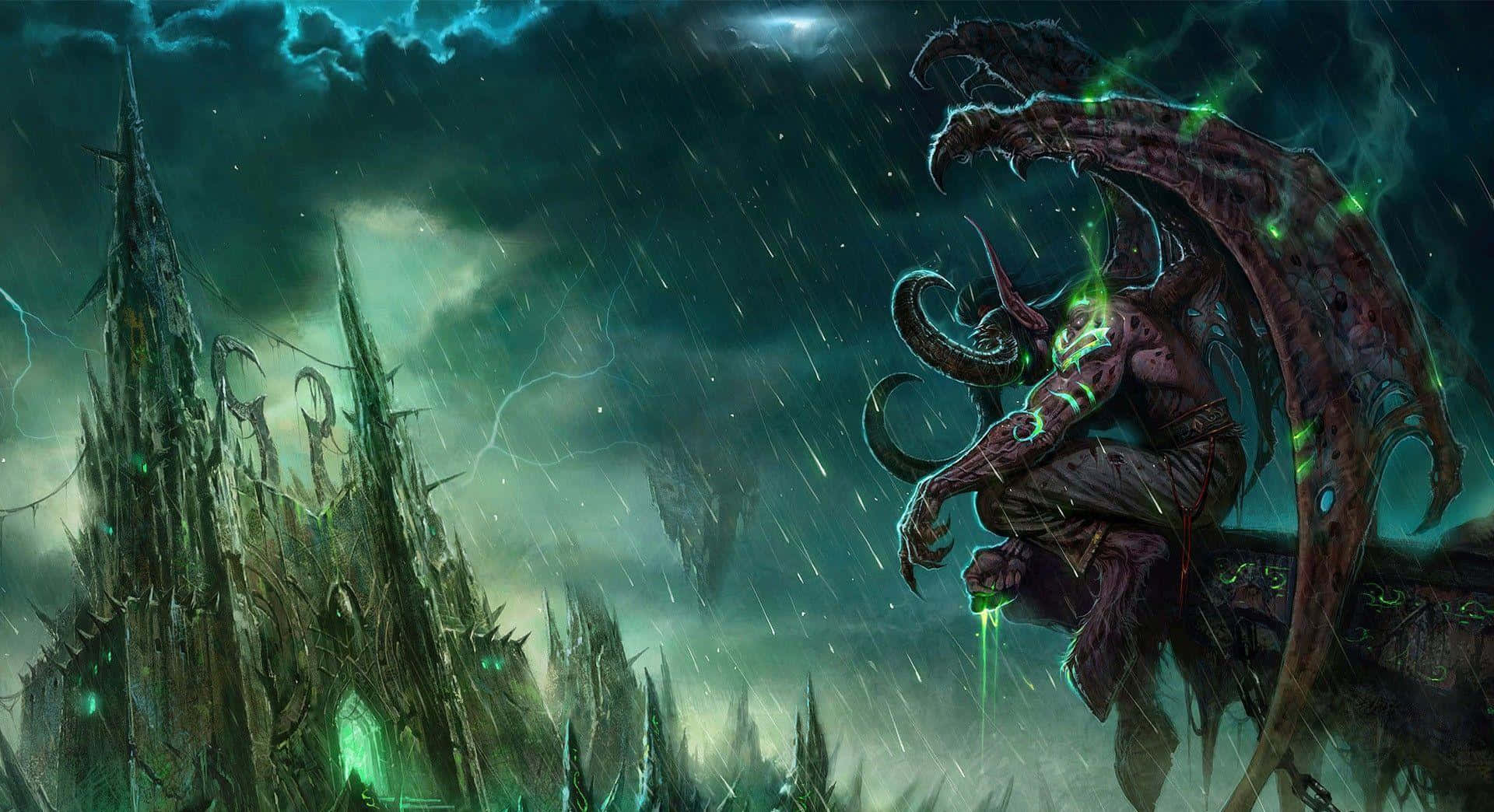 Caption: Dark Warlock Casting Spell - World Of Warcraft Wallpaper