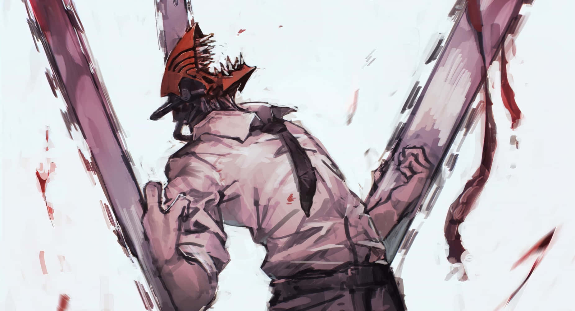 Caption: Denji - Evolved And Unleashed In Chainsaw Man Wallpaper