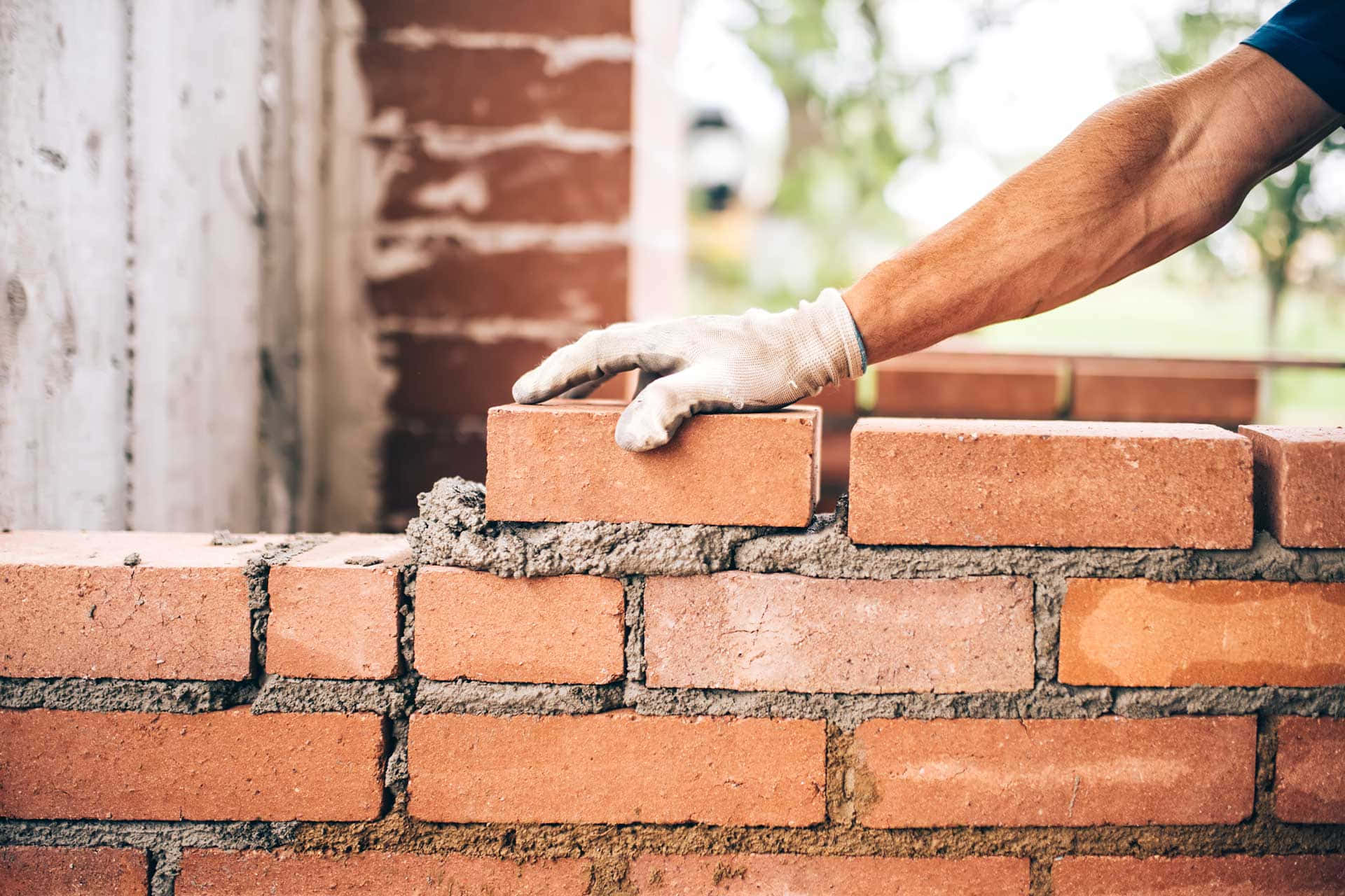 Caption: Depth Perspective Of A Weathered Brick Wall