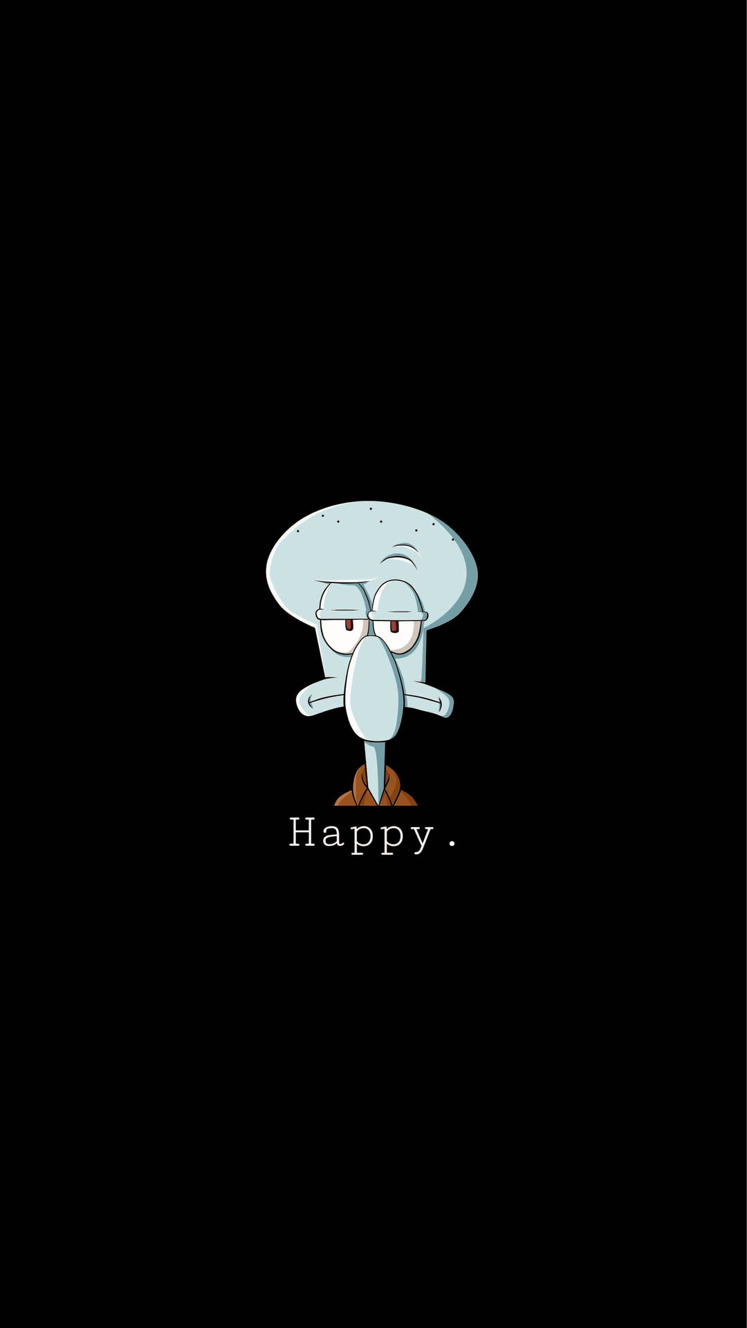 Caption: Distraught Squidward Staring Out Of Window Wallpaper