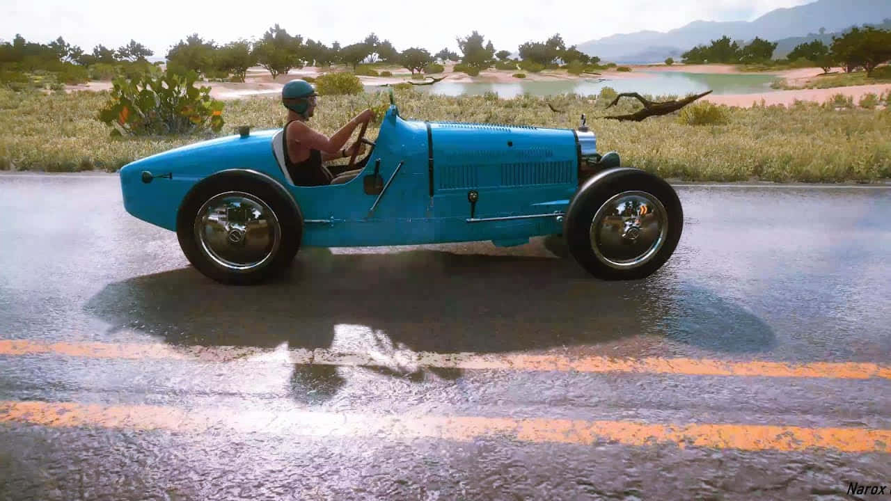 Caption: "elegance Personified - The Classic Bugatti Type 35" Wallpaper