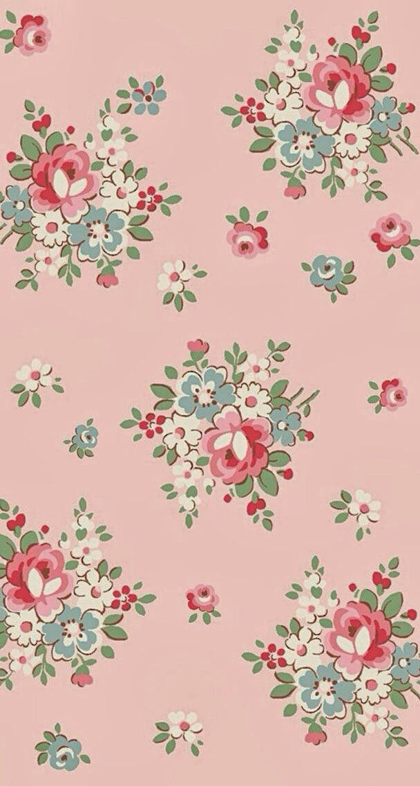 Caption: "elegant Vintage Floral Iphone Wallpaper" Wallpaper