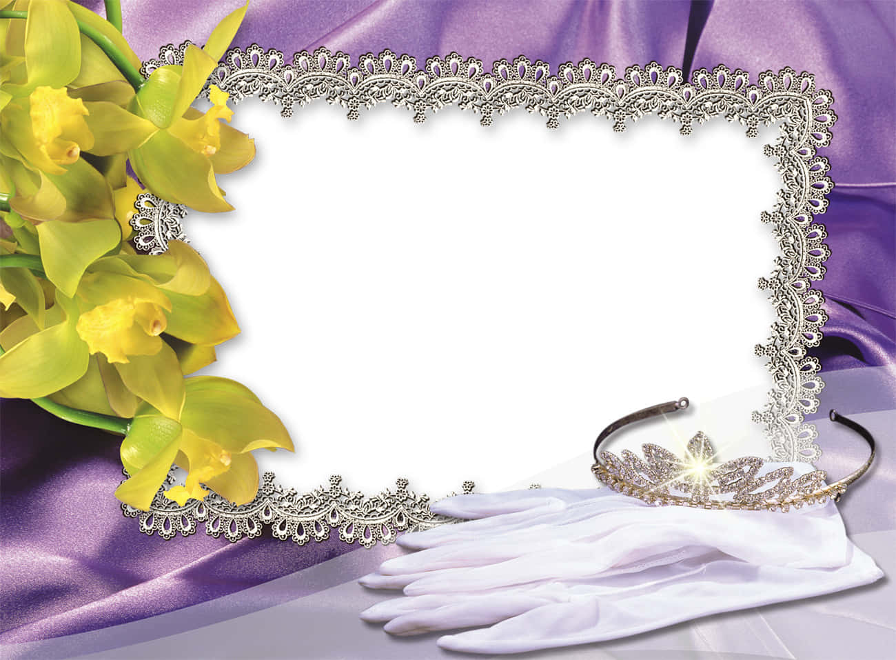 Caption: Elegant White Wedding Frame Wallpaper