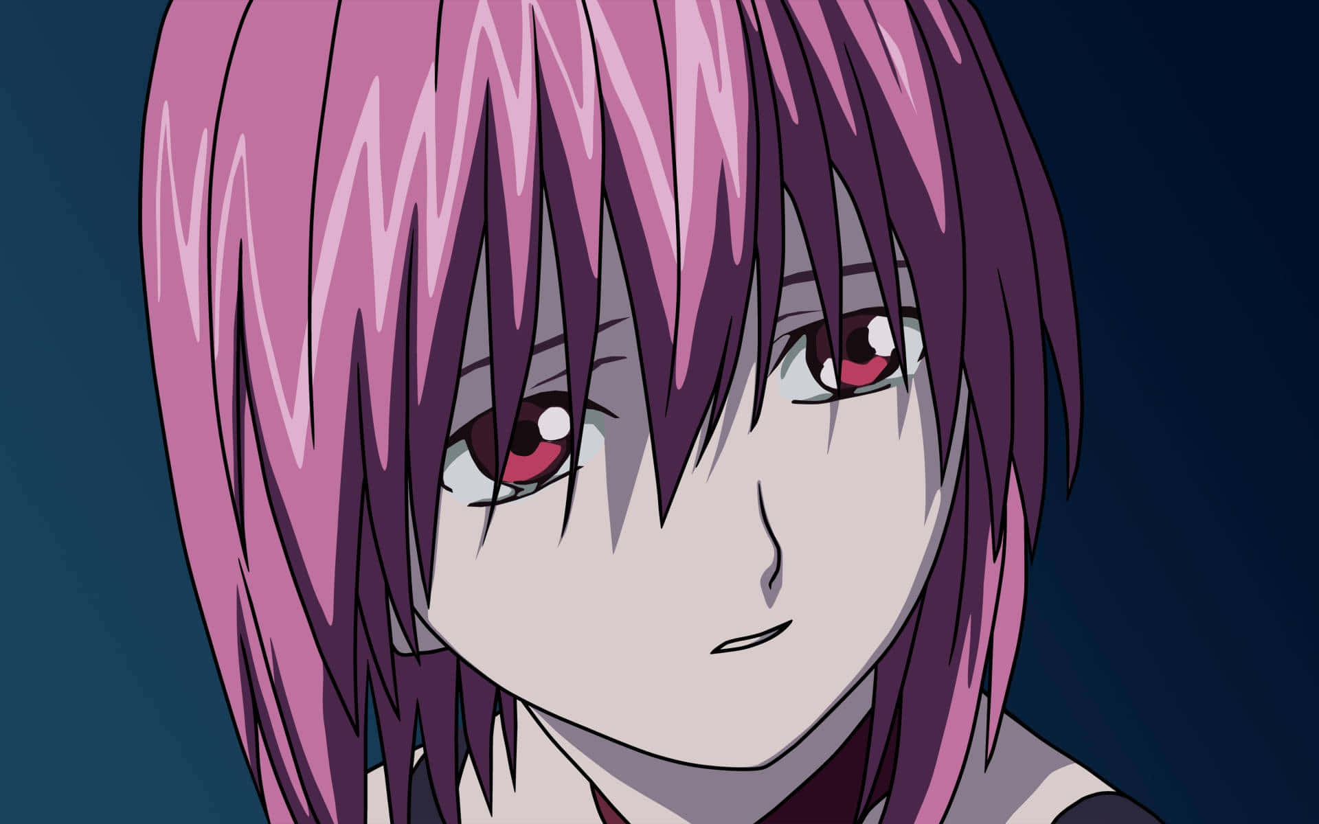 Caption: Elfen Lied's Lucy In A Serene Moment Wallpaper