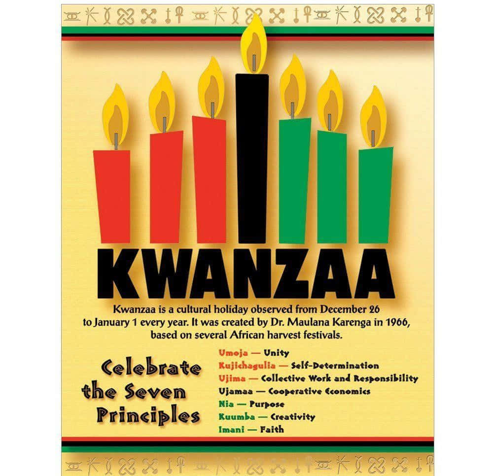 Bijschrift: De Ware Geest Van Kwanzaa Belichamen Achtergrond