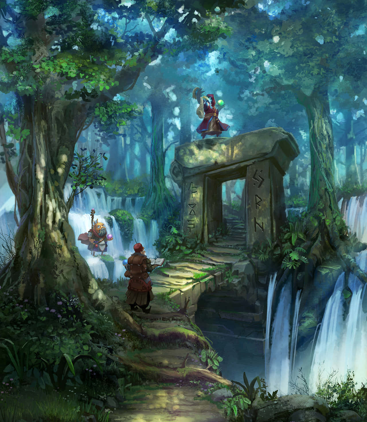 Caption: Enchanting Twilight In Edoria - Magic In The Fantasy Realm Wallpaper