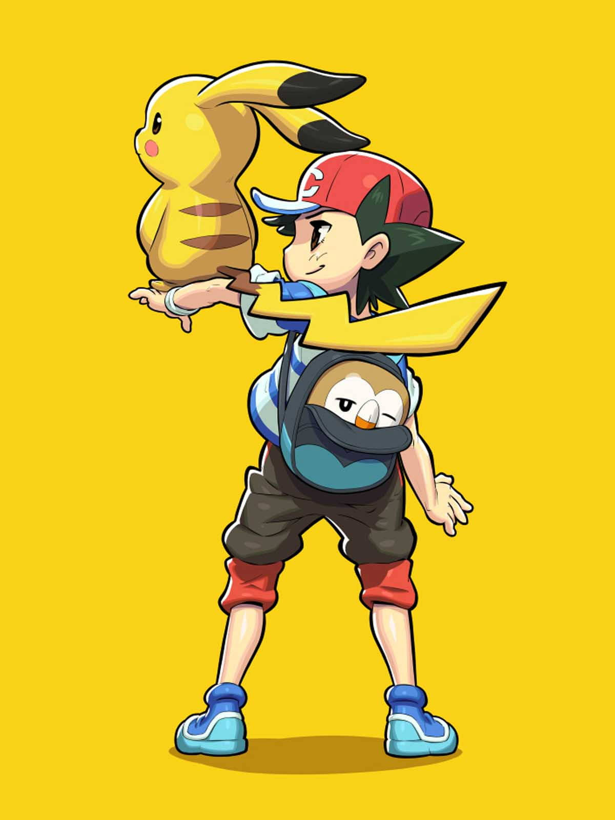 Caption: Epic Adventure Of Ash And Pikachu In High Definition Wallpaper