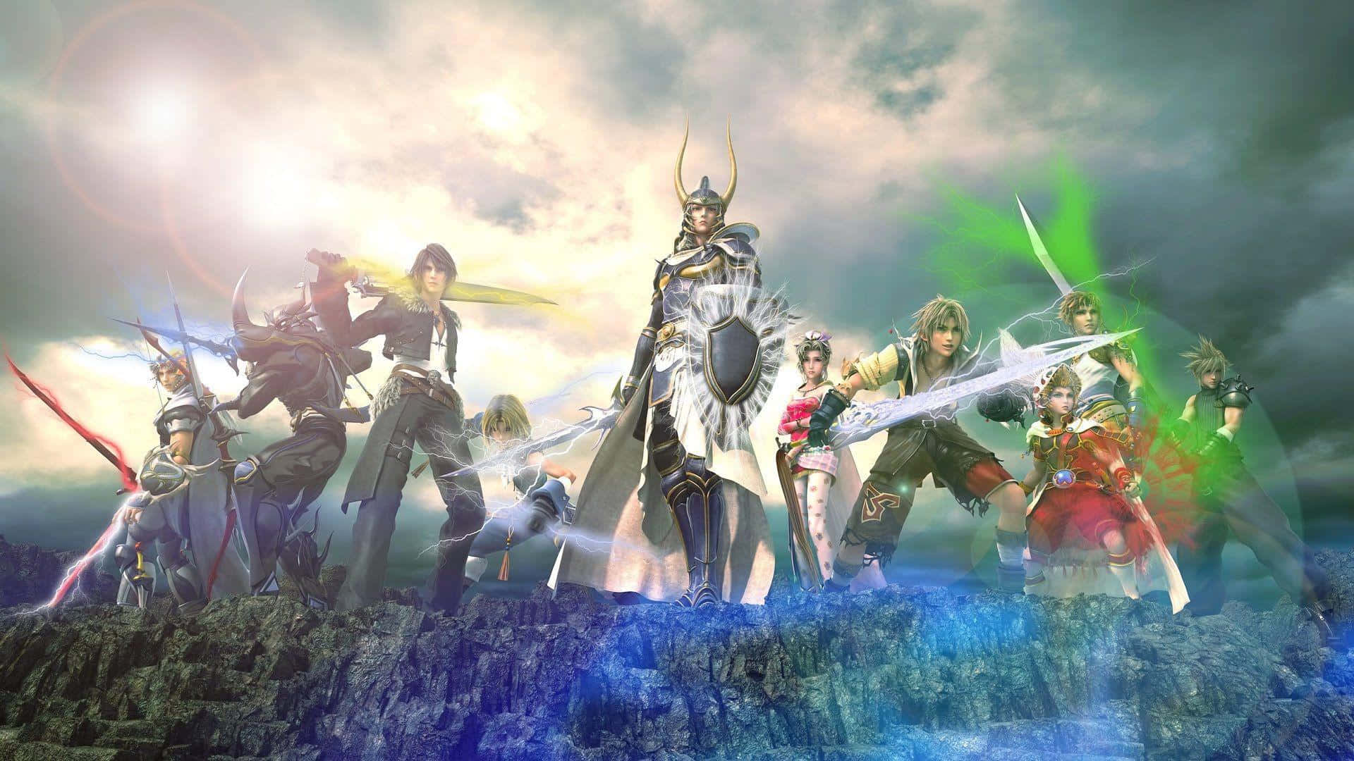 Caption: Epic Battle In Final Fantasy Dissidia Wallpaper