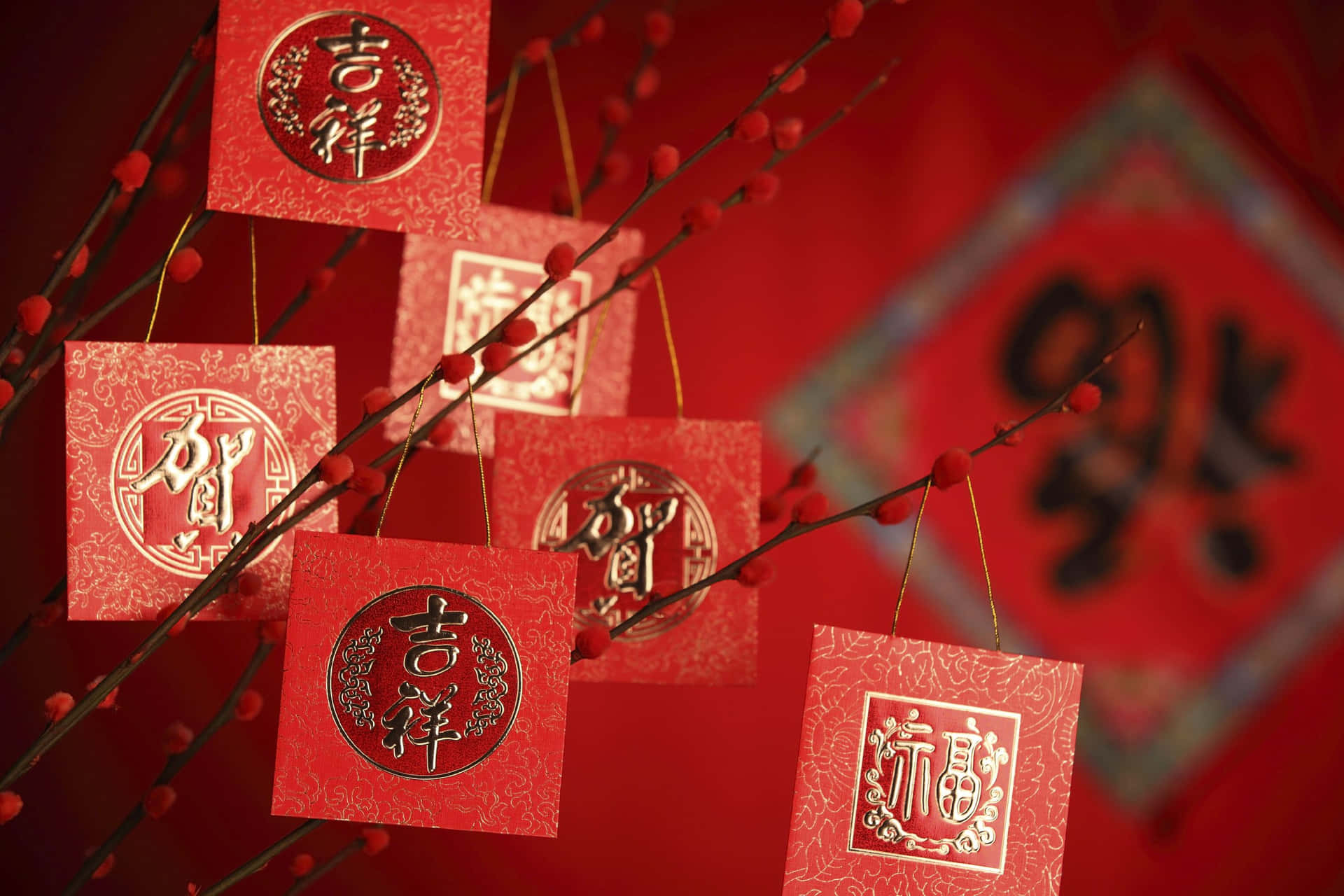 Caption: Exciting Celebrations Of Chinese New Year 2022 Wallpaper