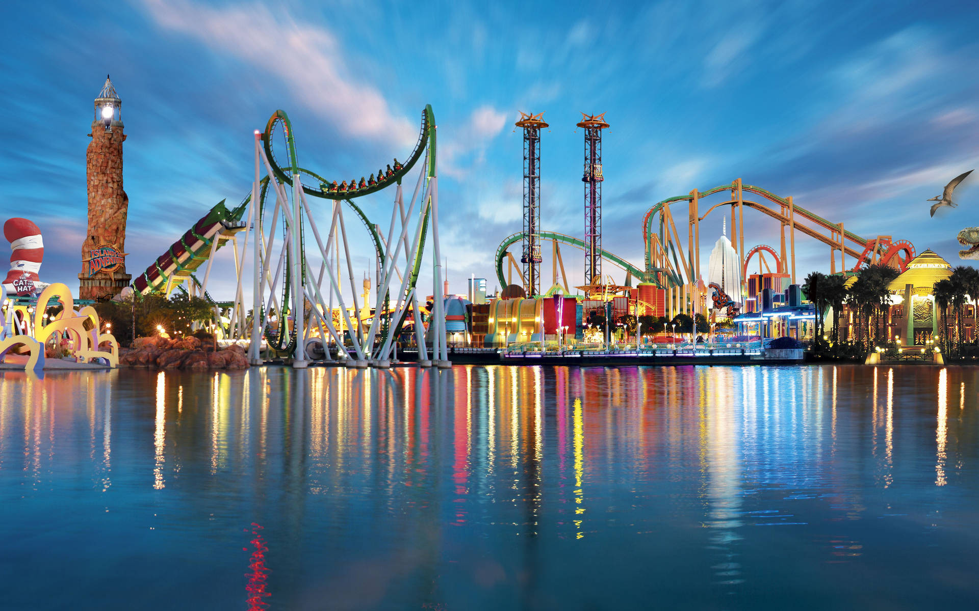 Caption: Exciting Roller Coaster Ride At Disneyland Orlando. Wallpaper