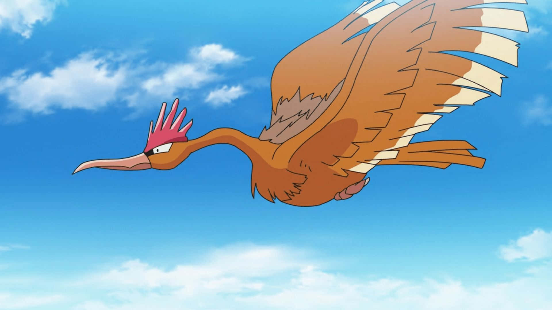 Caption: Fearow In Flight - The Majestic Pokémon Sky King Wallpaper