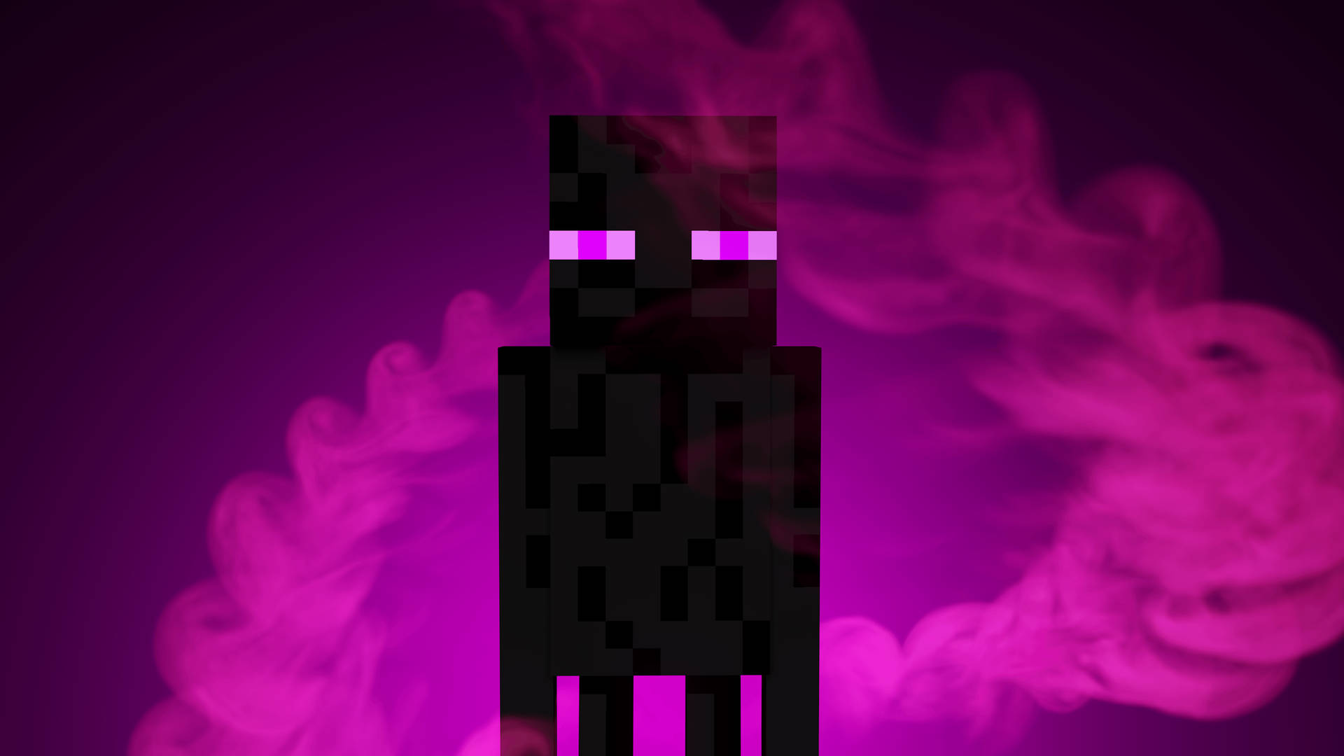 Caption: Fearsome Enderman In The Depths Of The End, Minecraft Wallpaper
