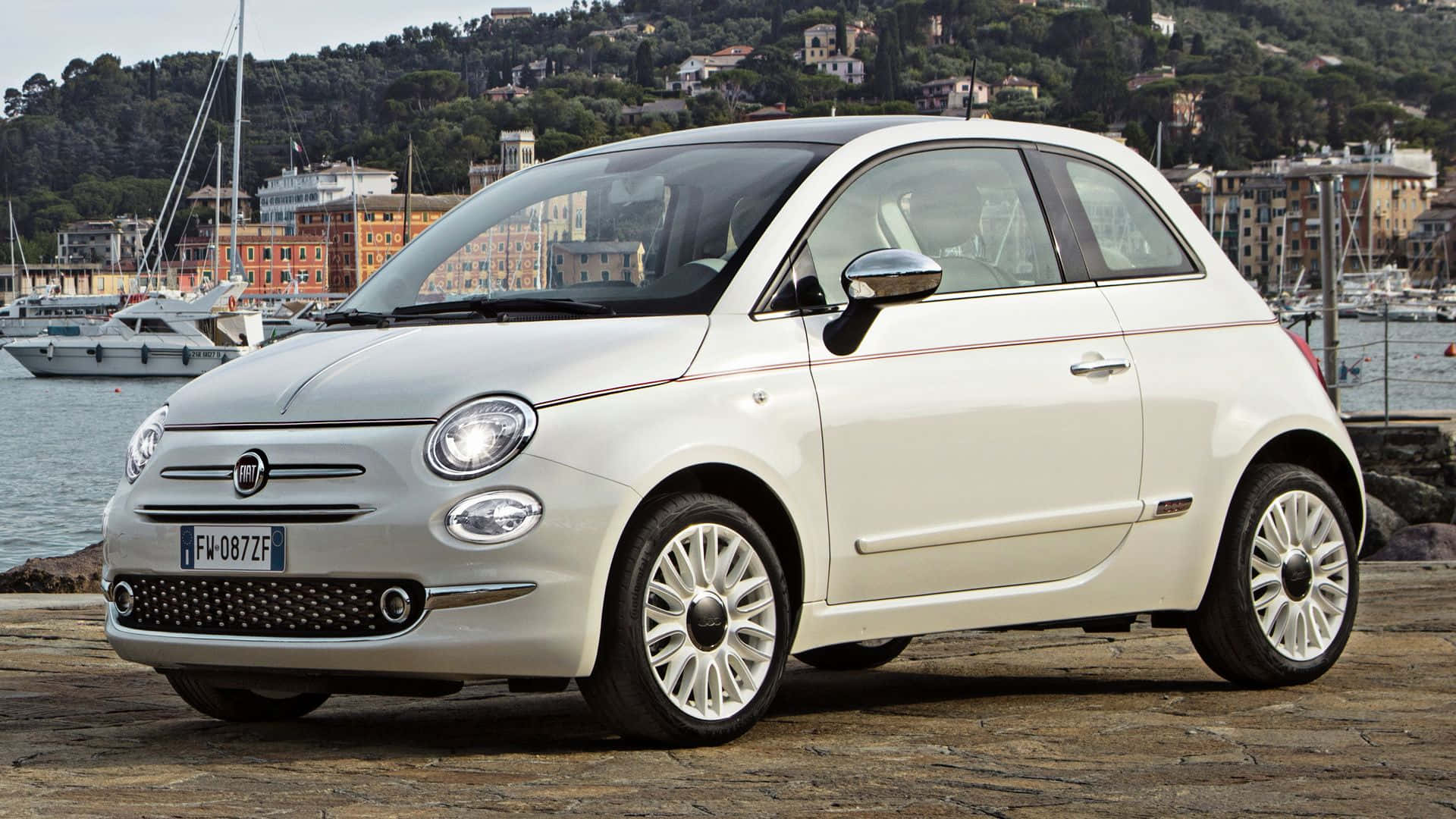 Caption: Fiat Cinquecento - A Blend Of Elegance And Power Wallpaper