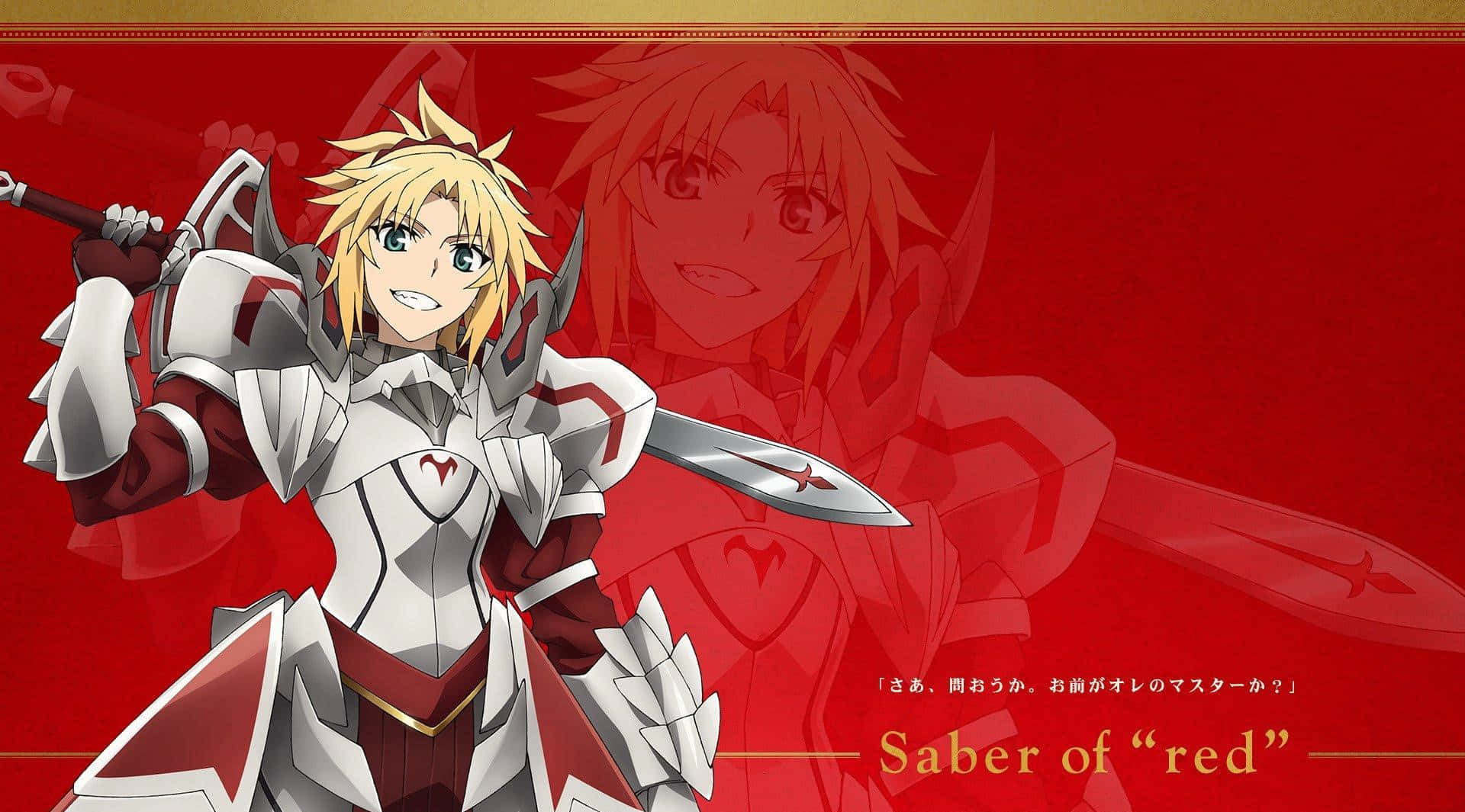 Caption: "fierce Warrior Mordred From Fate Grand Order Game" Wallpaper