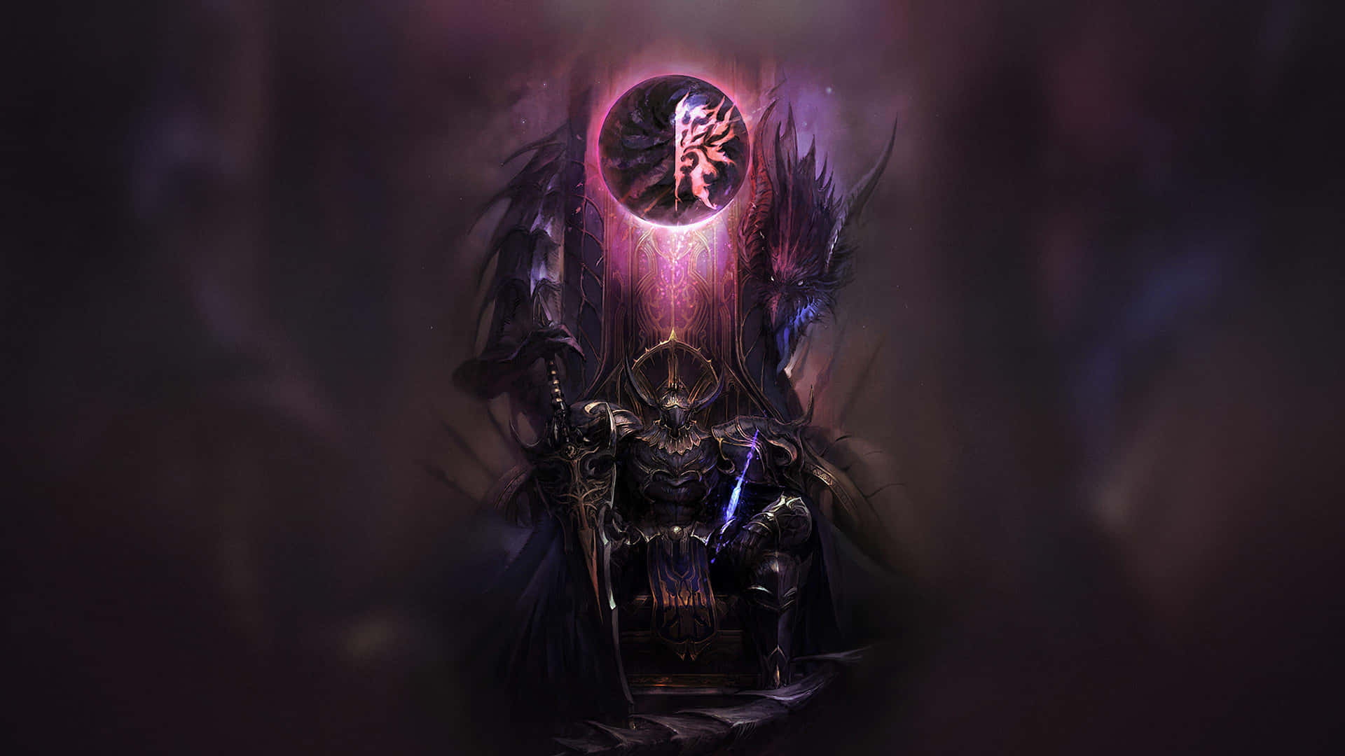 Caption: Fiery Warlock Warrior In The Mystical World Of Warcraft Wallpaper