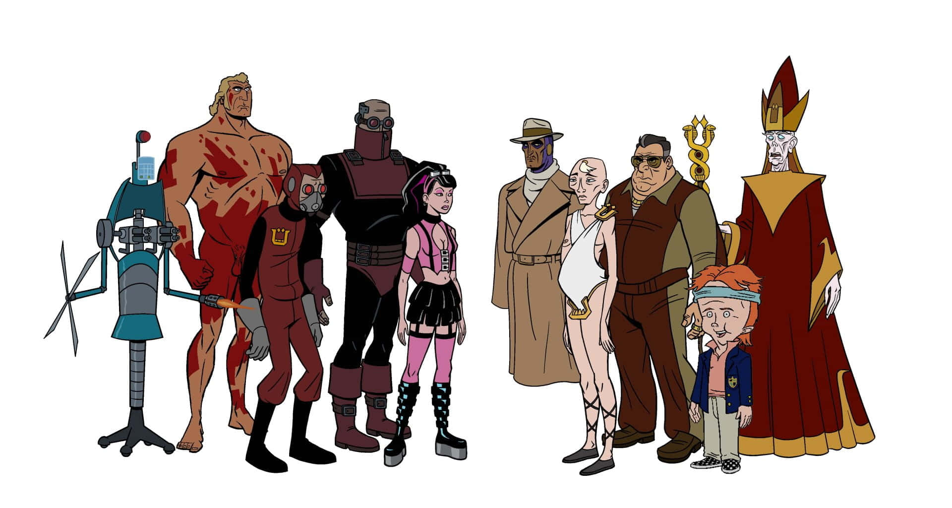 Caption: Full Cast Of The Venture Bros Animated Series. Wallpaper