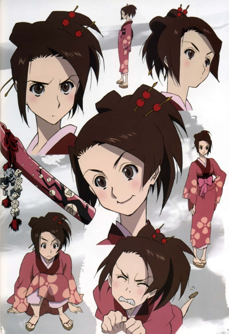 Caption: Fuu Kasumi - A Spirited Survivor In Samurai Champloo Wallpaper