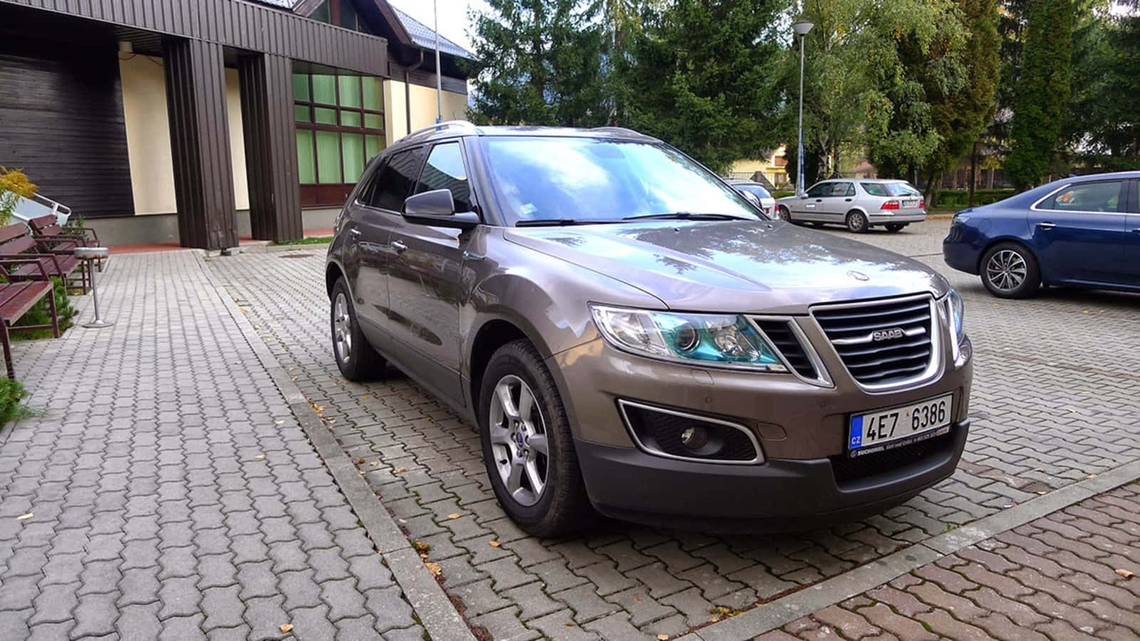 Caption: Graceful And Dynamic Saab 9-4x - The Swedish Luxurious Suv Wallpaper
